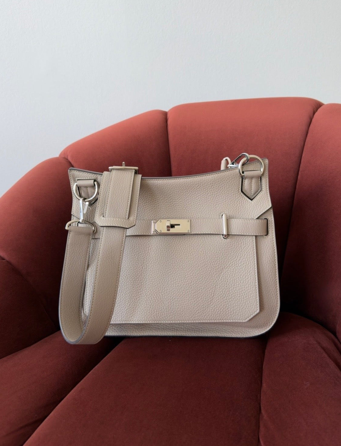 Hermès Jypsiere 28 In Gris Tourterelle Clemence (2015)