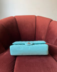 Chanel Medium Classic Double Flap In Tiffany Blue Lambskin (2019)