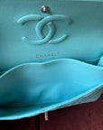 Chanel Medium Classic Double Flap In Tiffany Blue Lambskin (2019)