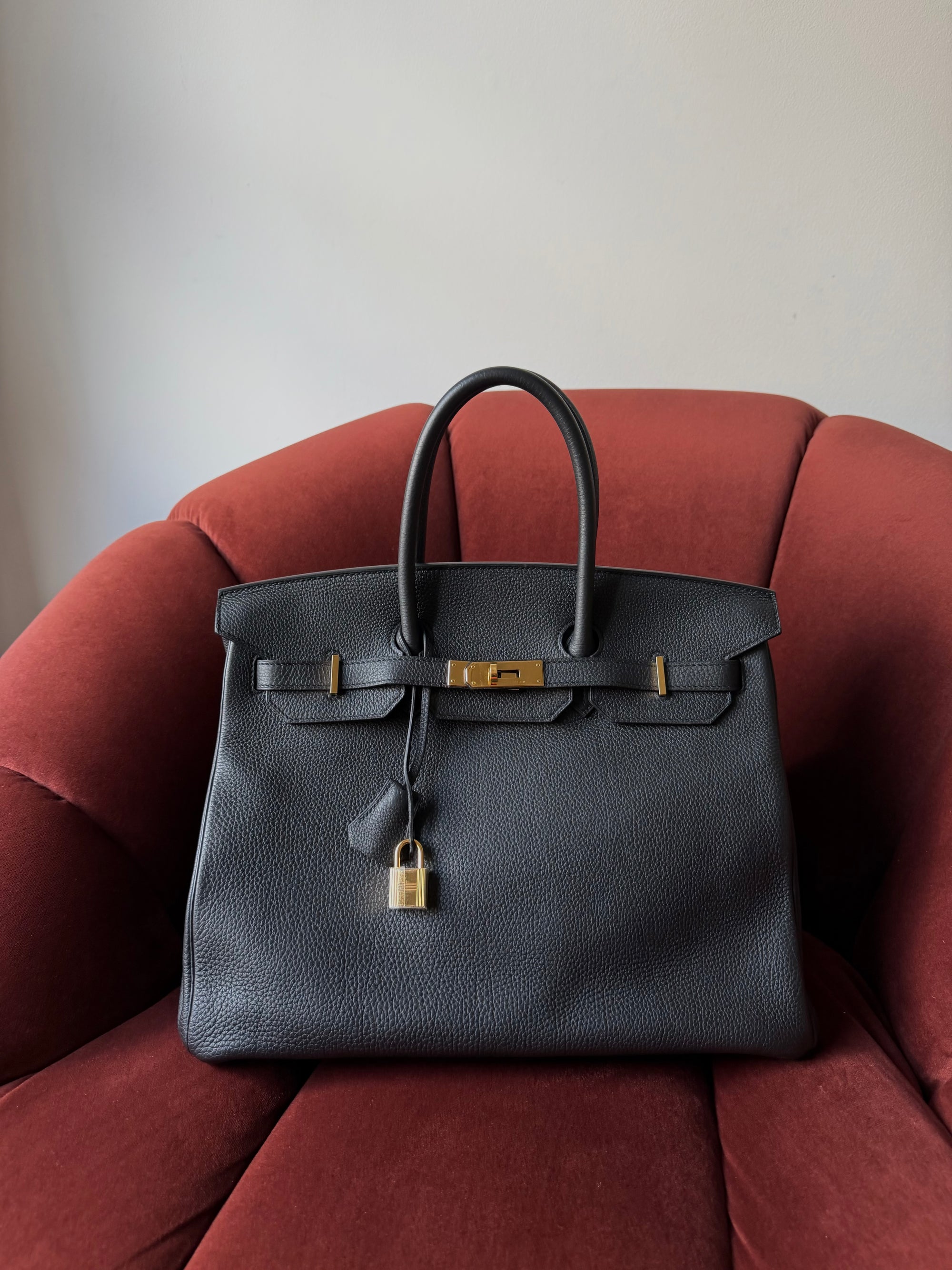 Hermès Birkin 35 In Black Togo (2014)