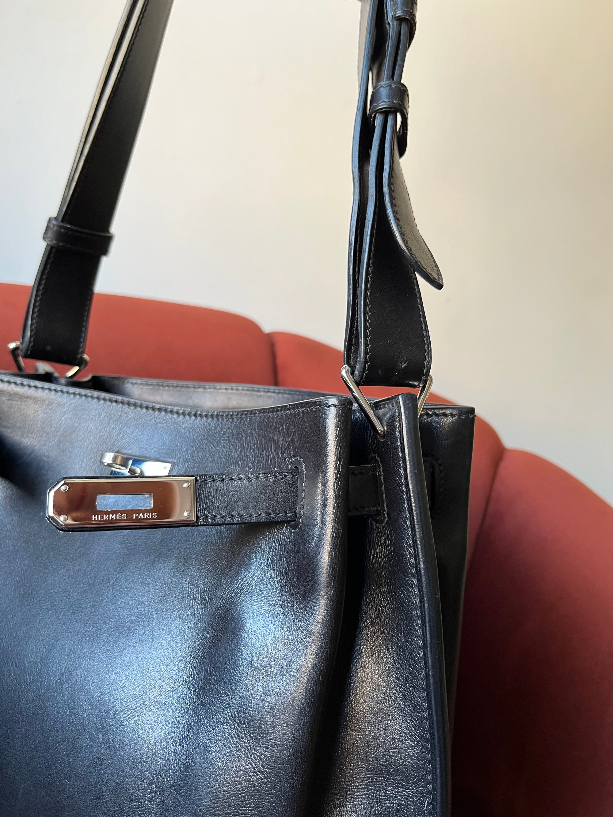 Hermès So Kelly 22 In Black Evercalf (2010)