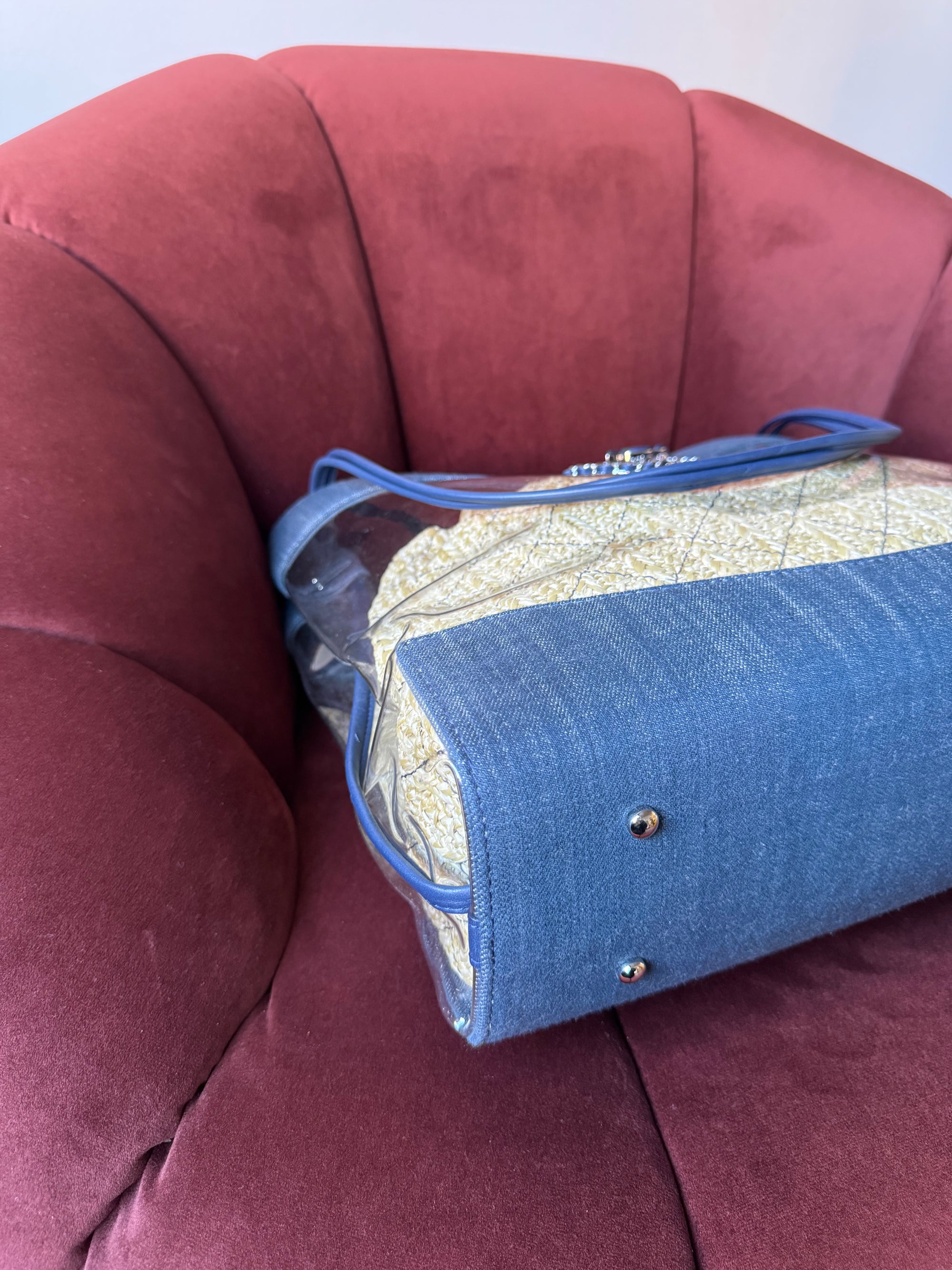 Chanel PVC Denim &amp; Raffia Tote (2019)