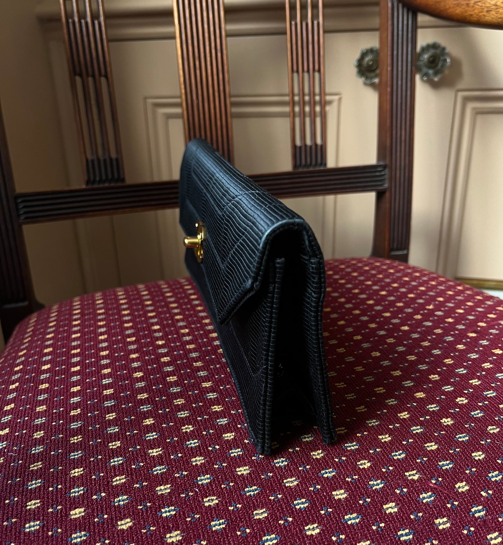 Chanel Vintage Satin Envelope Clutch (1991-1994)