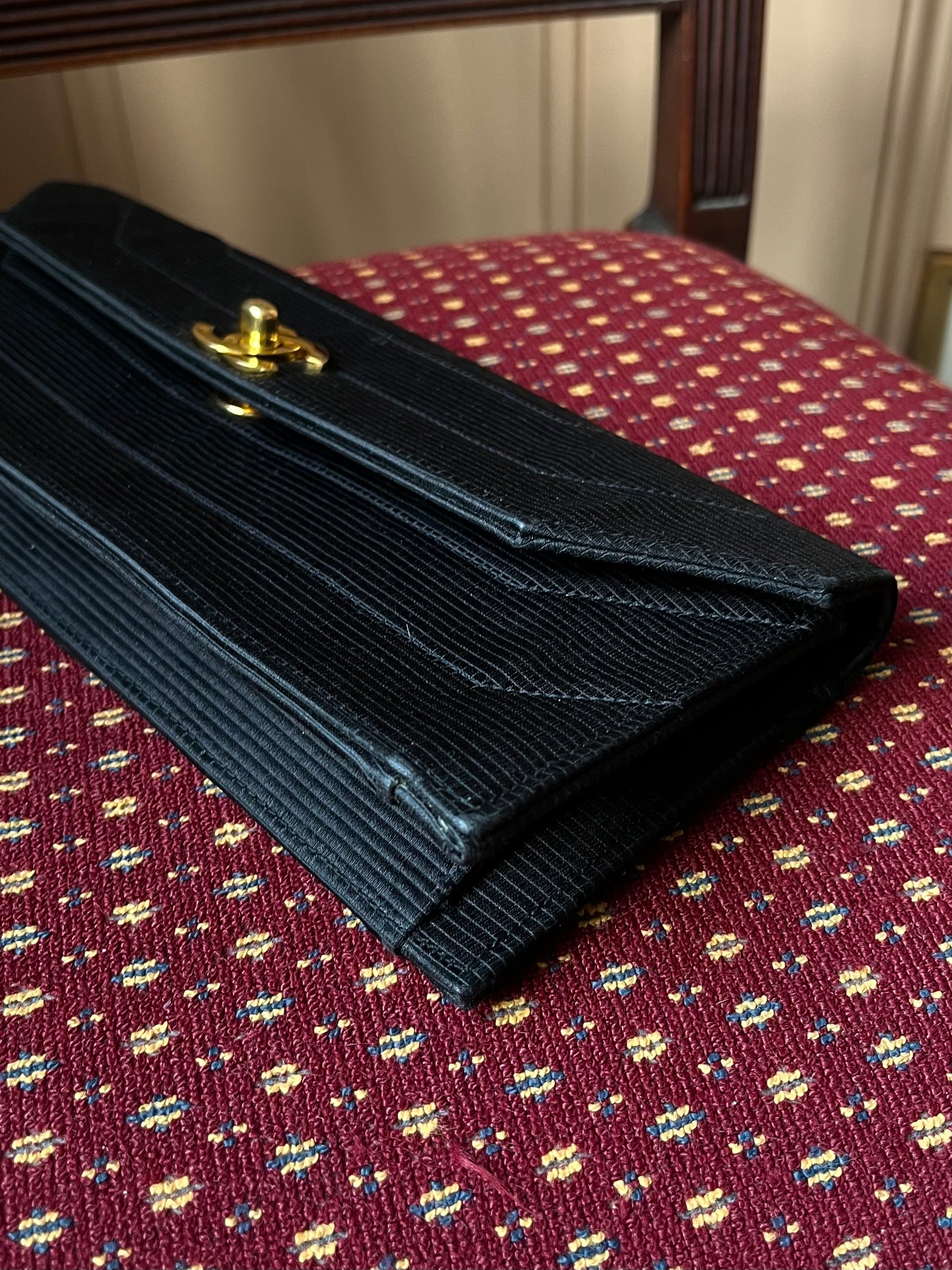 Chanel Vintage Satin Envelope Clutch (1991-1994)