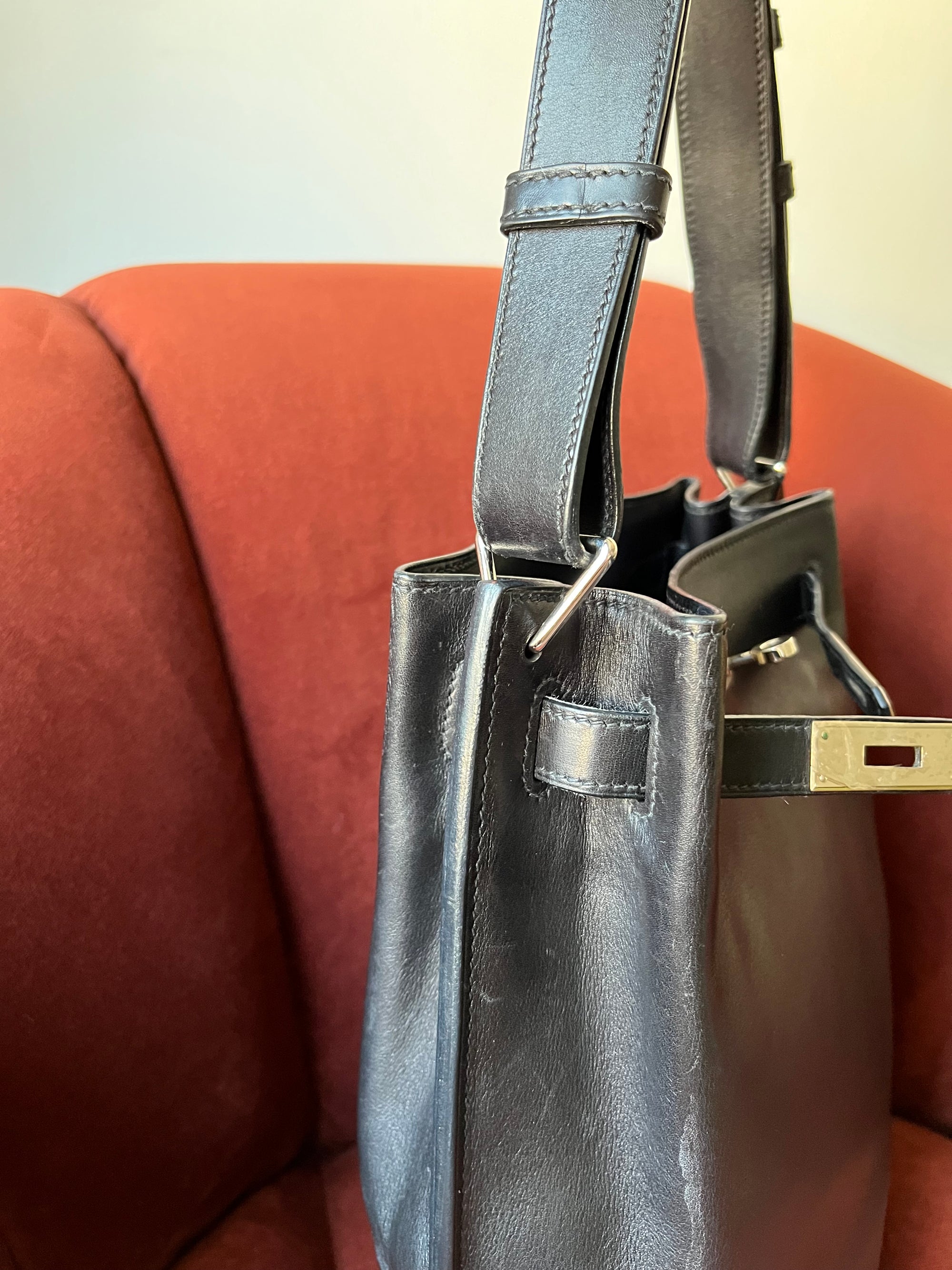 Hermès So Kelly 22 In Black Evercalf (2010)