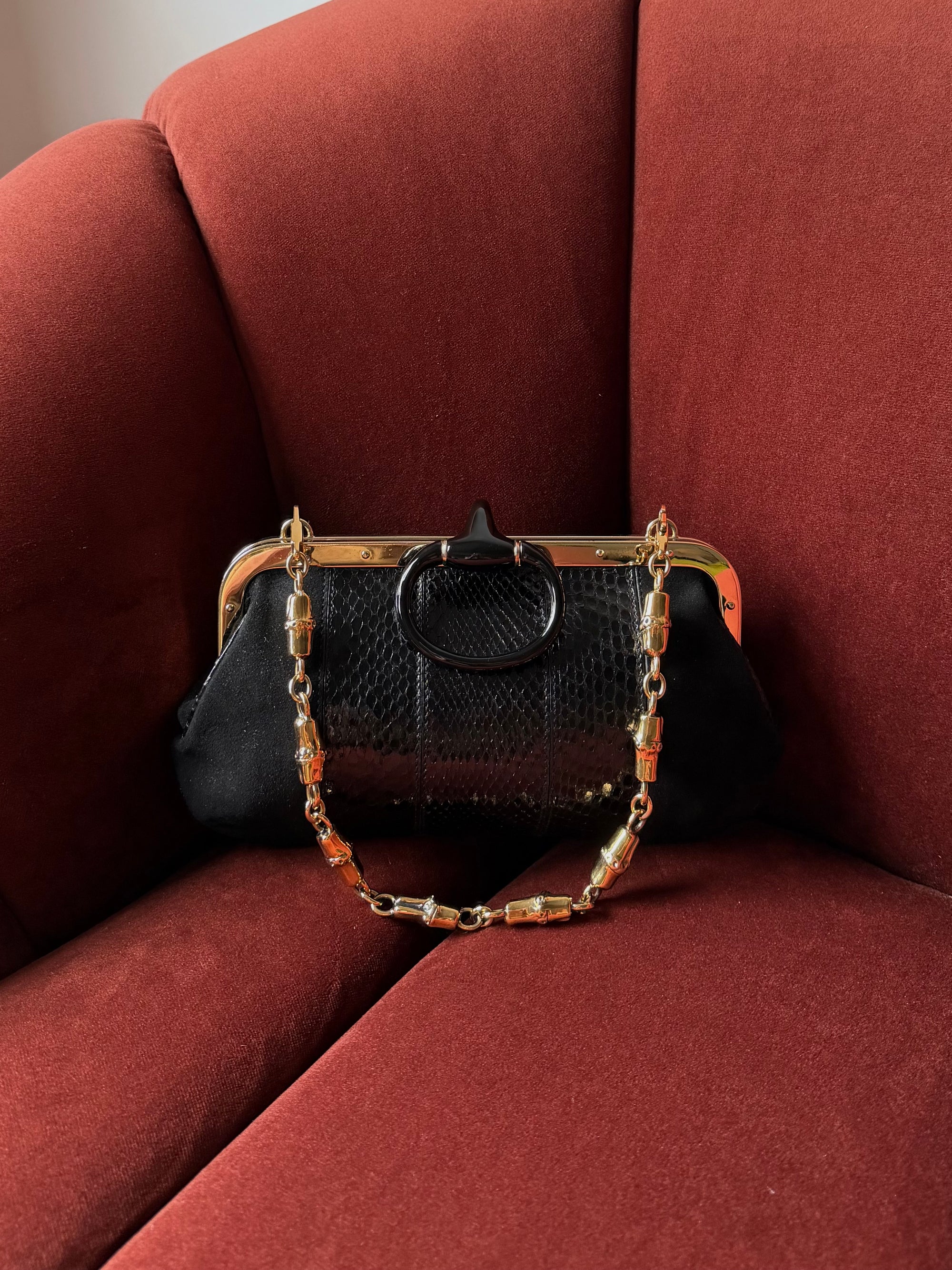 Gucci by Tom Ford Bamboo Chain Horsebit Clutch (2000s)