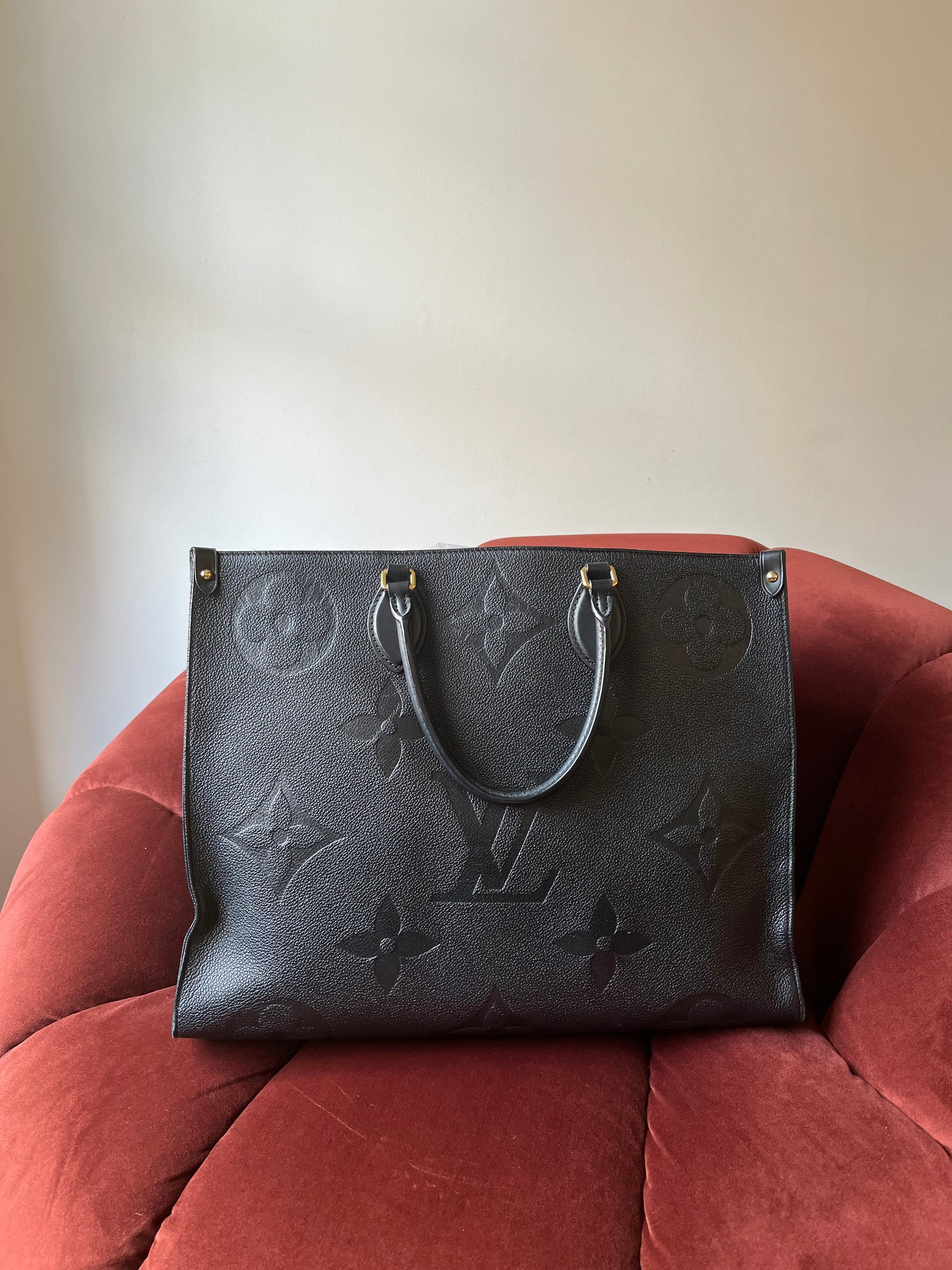 Louis Vuitton OnTheGo GM In Black Monogram Empreinte Leather