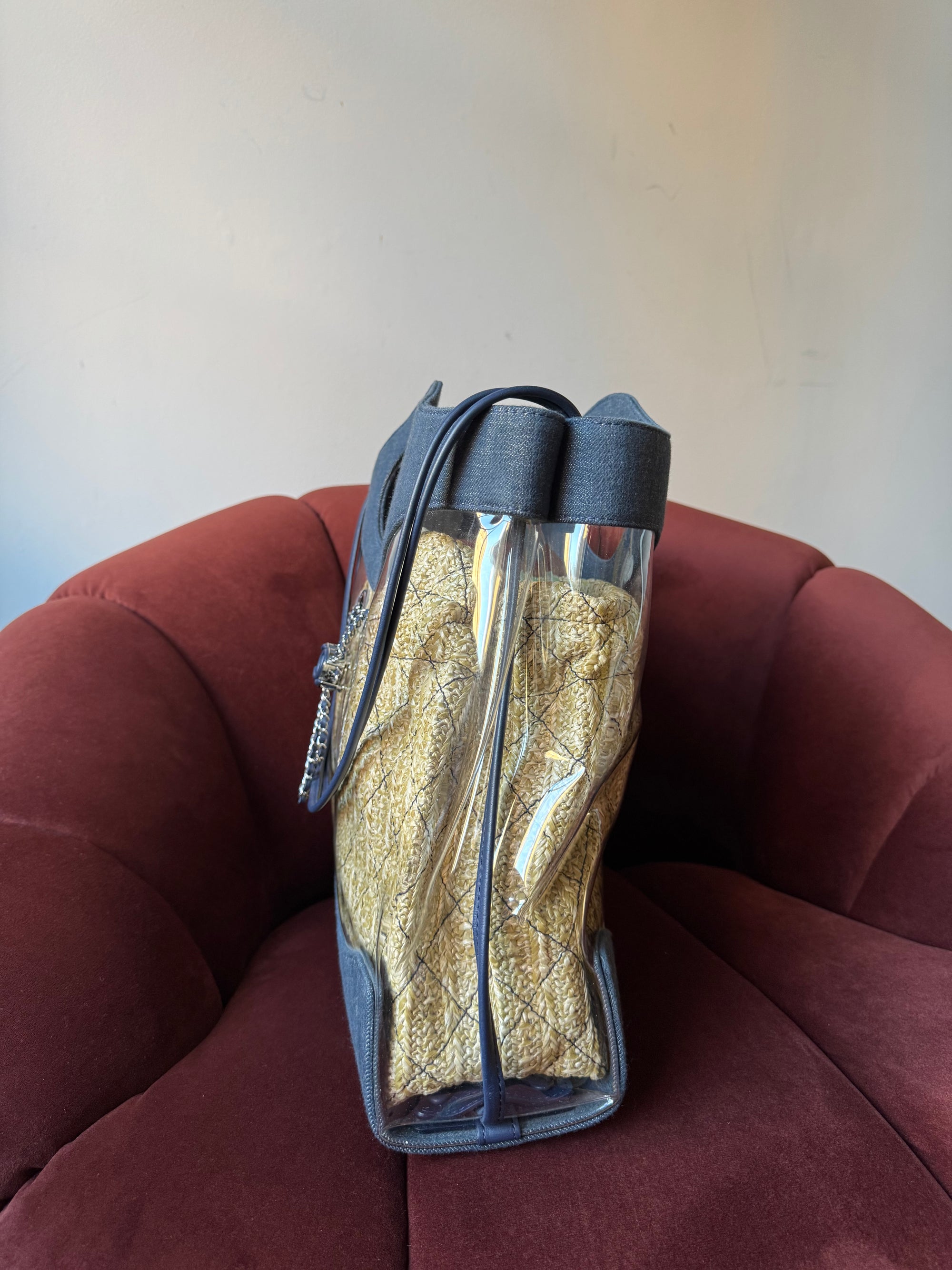 Chanel PVC Denim &amp; Raffia Tote (2019)