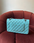 Chanel Medium Classic Double Flap In Tiffany Blue Lambskin (2019)