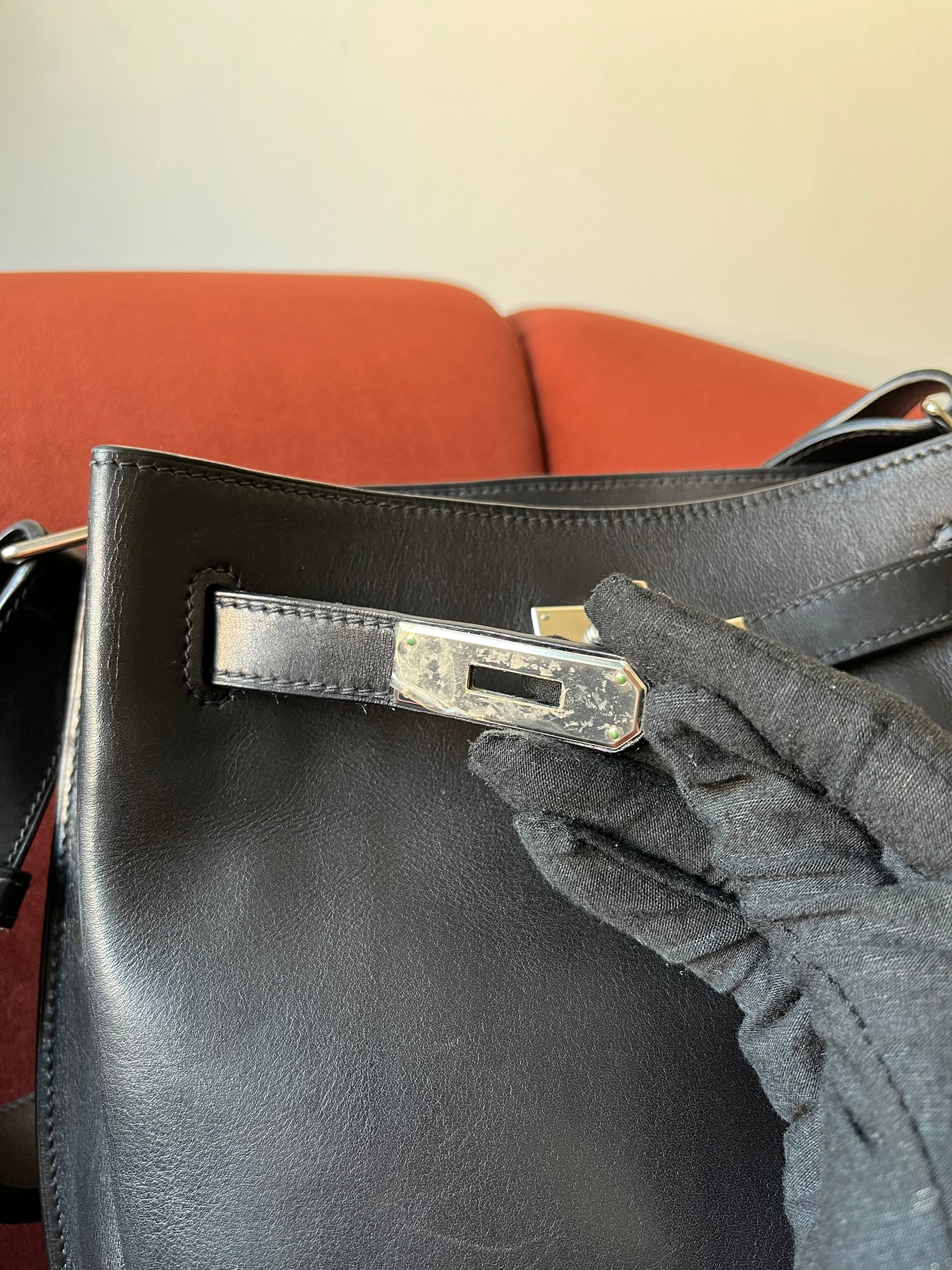 Hermès So Kelly 22 In Black Evercalf (2010)