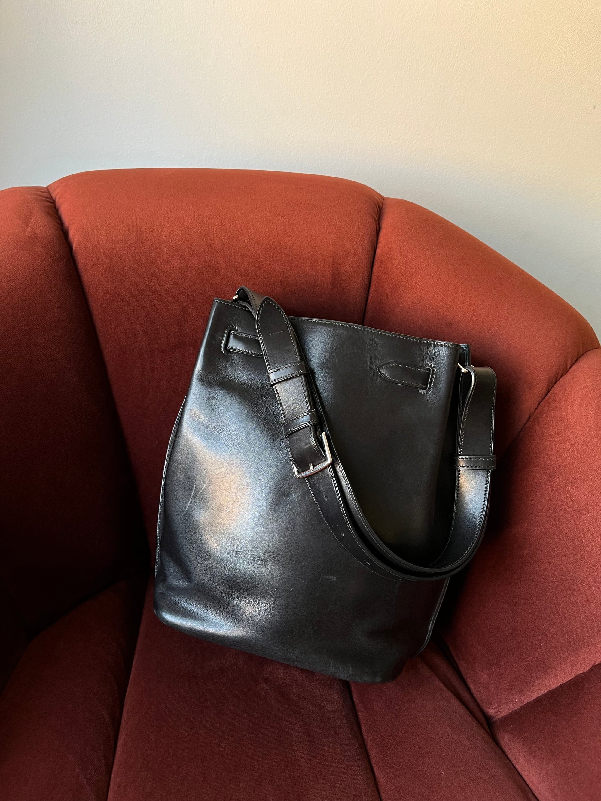 Hermès So Kelly 22 In Black Evercalf (2010)
