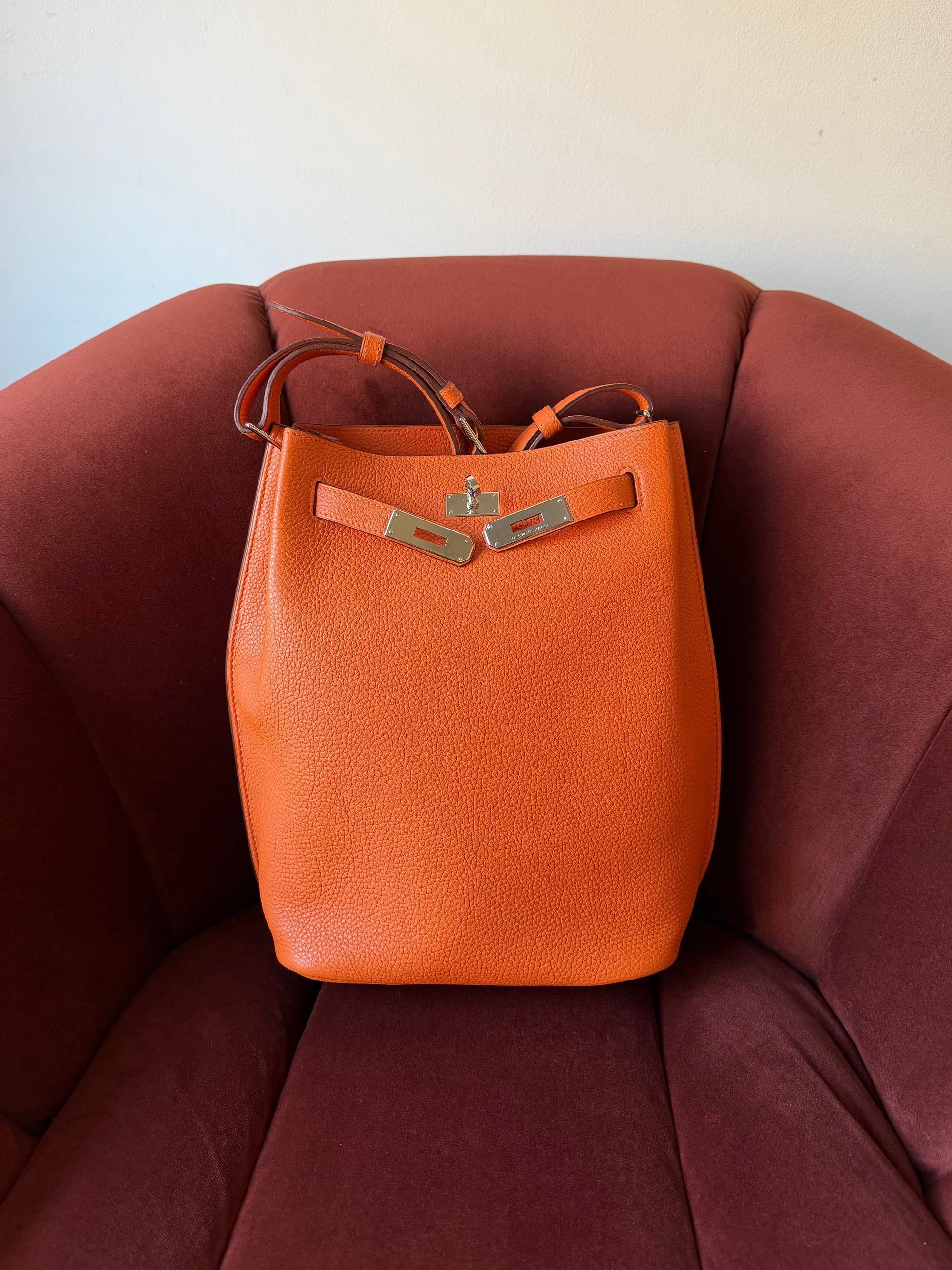 Hermès So Kelly 22 In Orange Togo (2008)