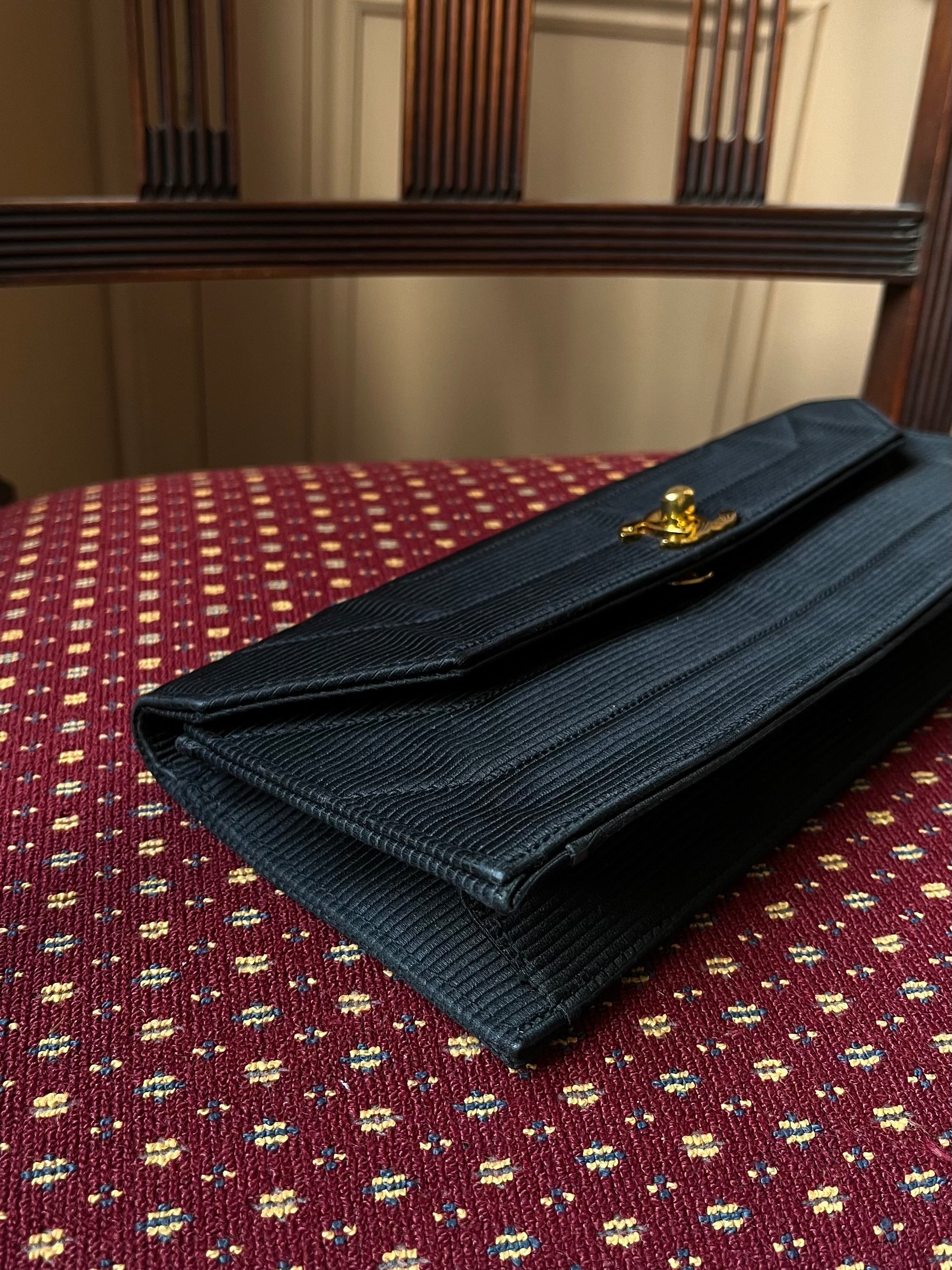 Chanel Vintage Satin Envelope Clutch (1991-1994)