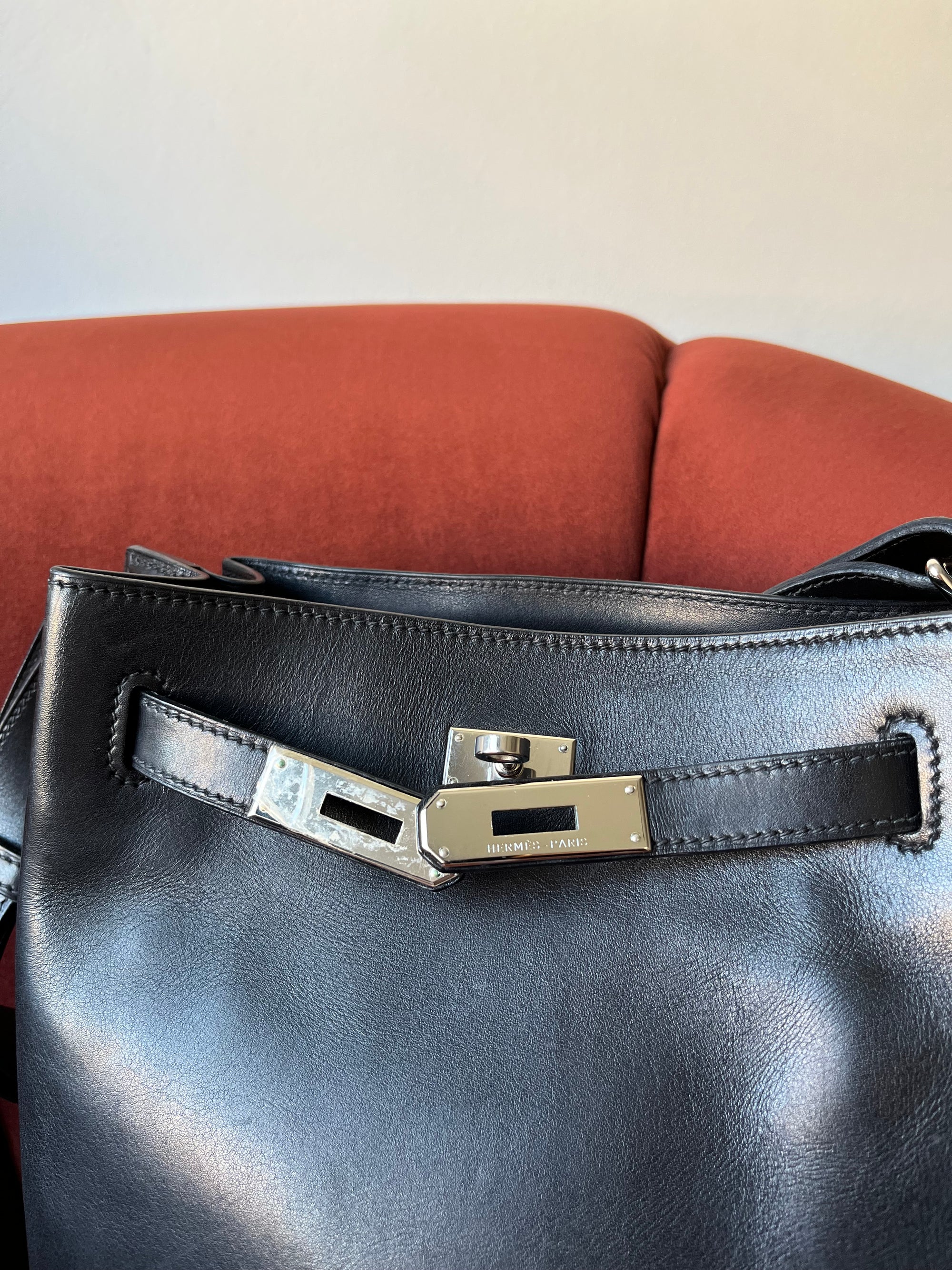 Hermès So Kelly 22 In Black Evercalf (2010)