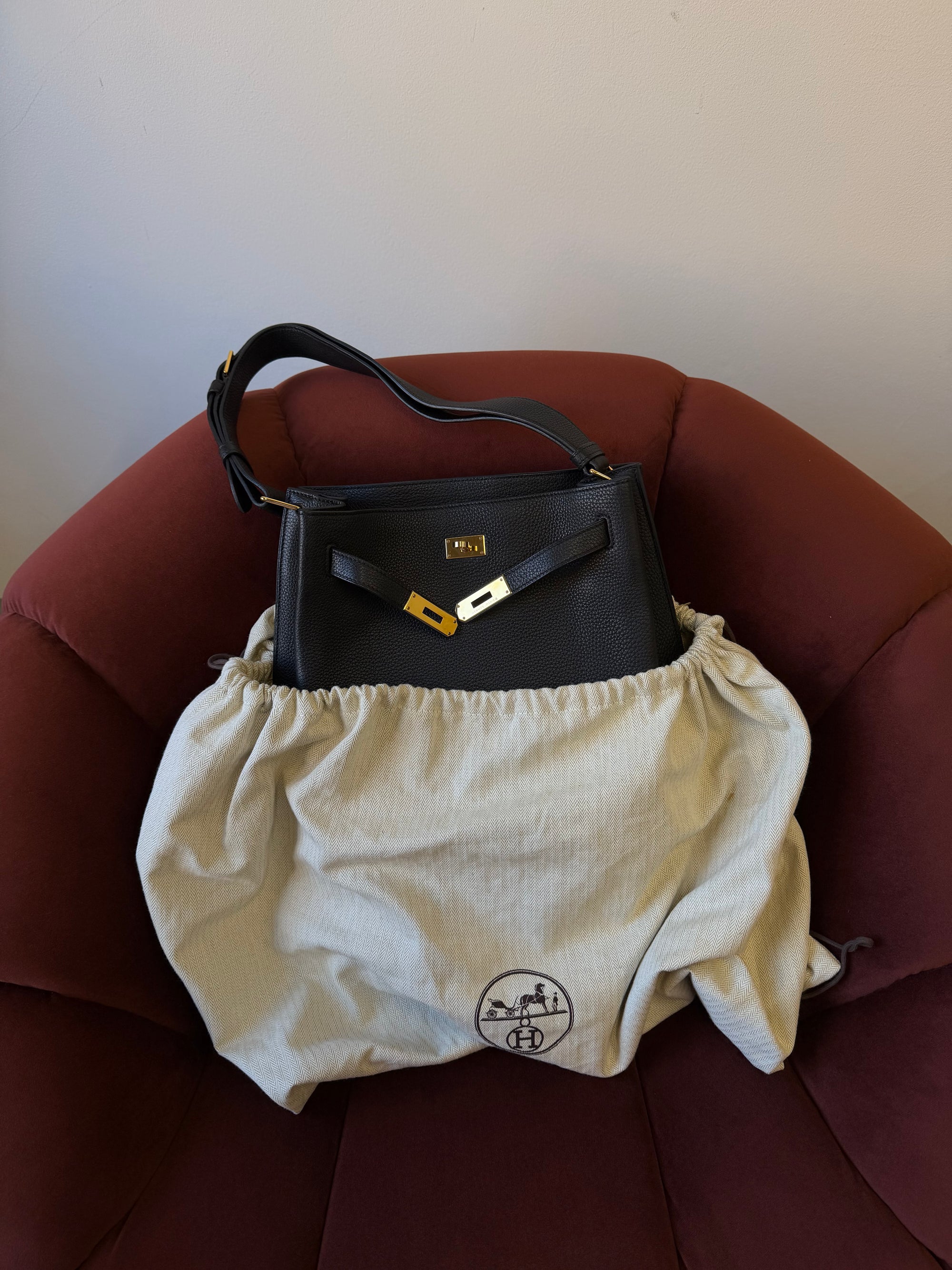 Hermès So Kelly 26 In Black Togo (2009)