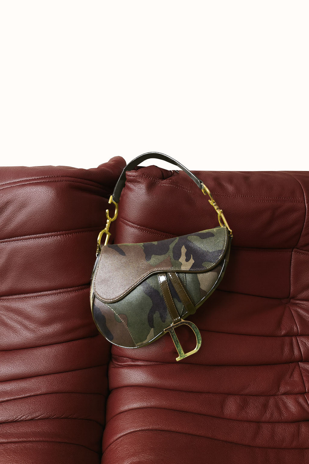 Vintage Dior Camouflage Saddle Bag