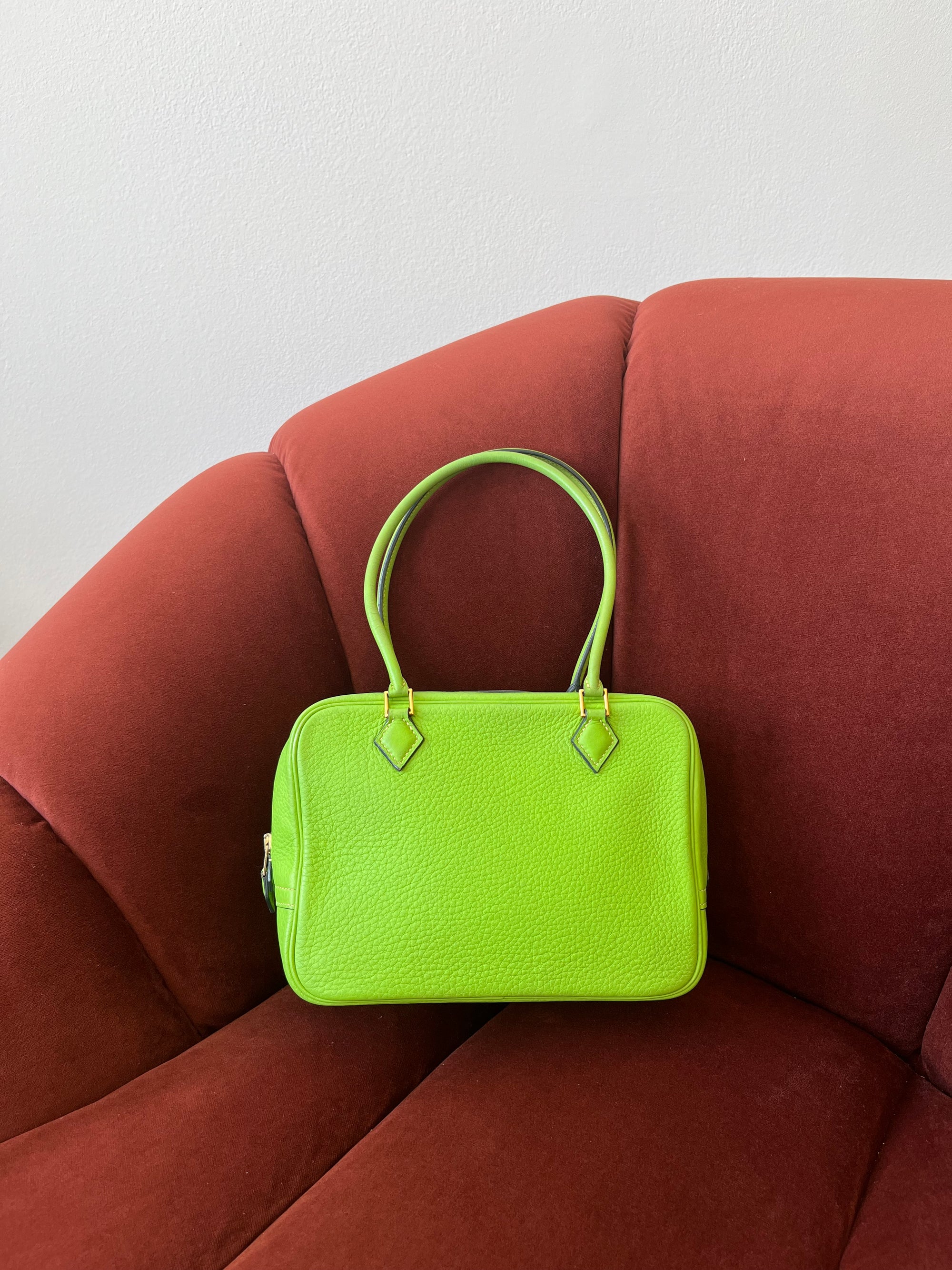 Hermès Mini Plume In Vert Cru Clemence (2005)