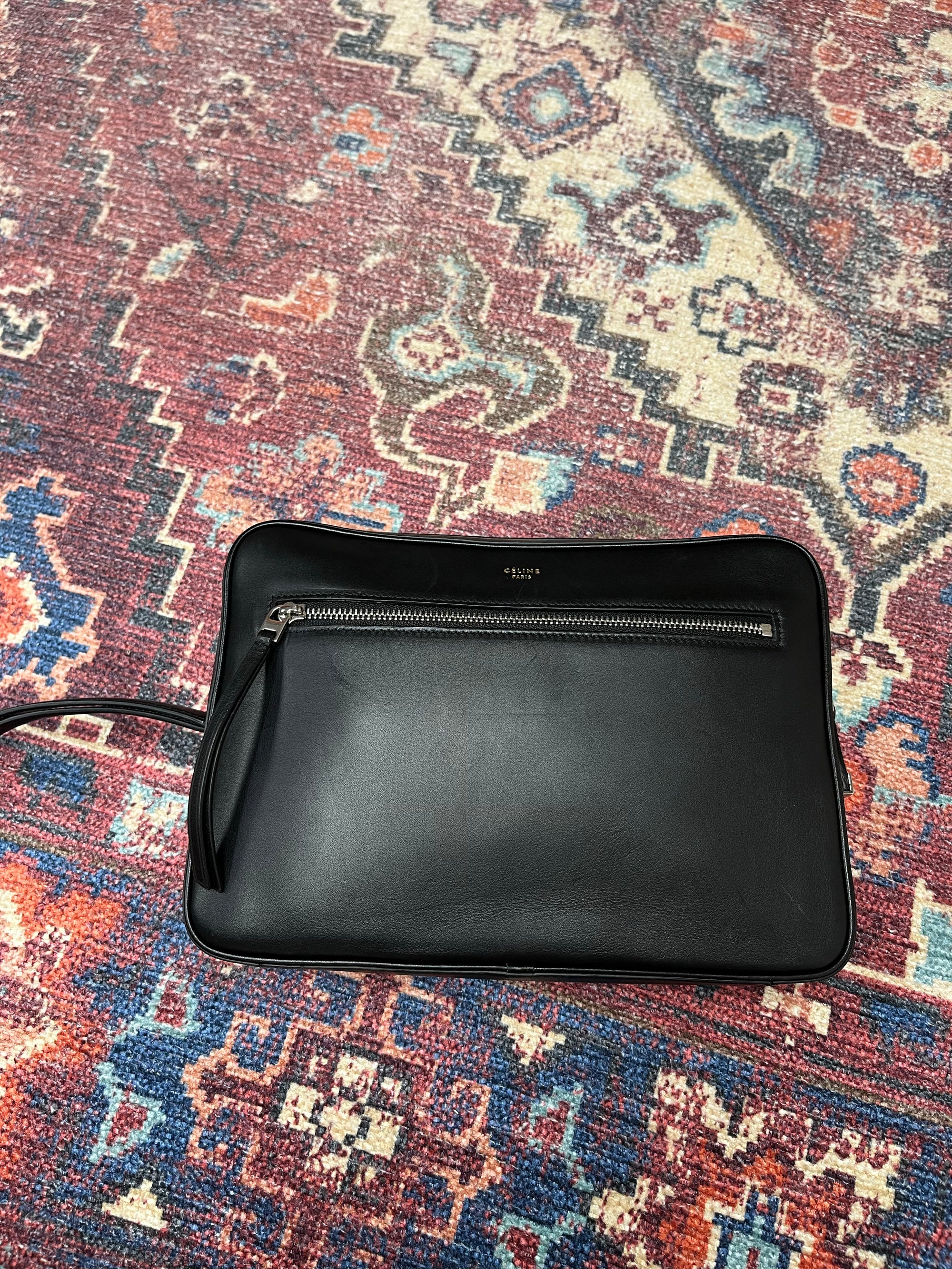 Celine by Phoebe Philo Leopard Print Calf hair Clutch