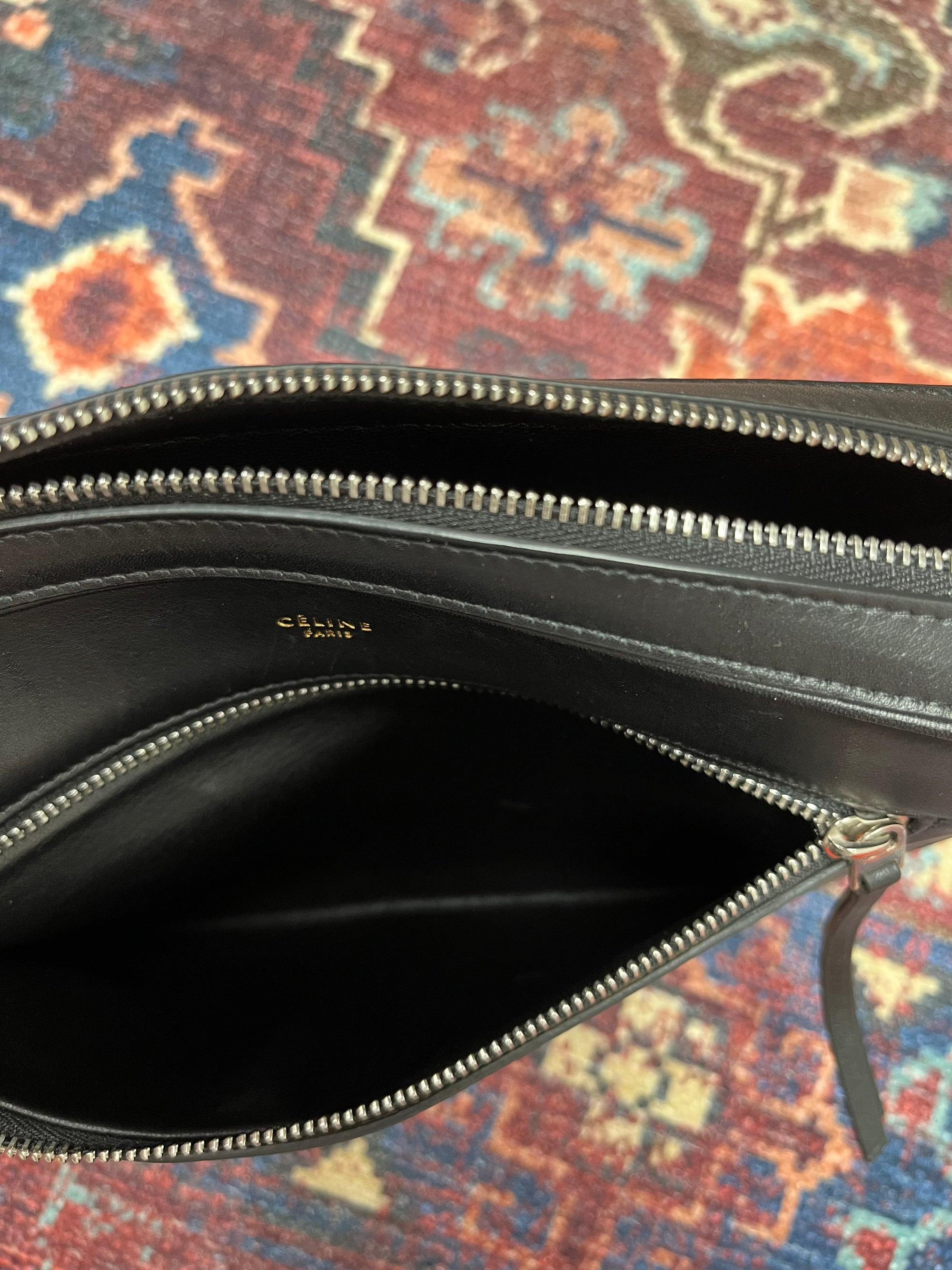 Celine by Phoebe Philo Leopard Print Calf hair Clutch