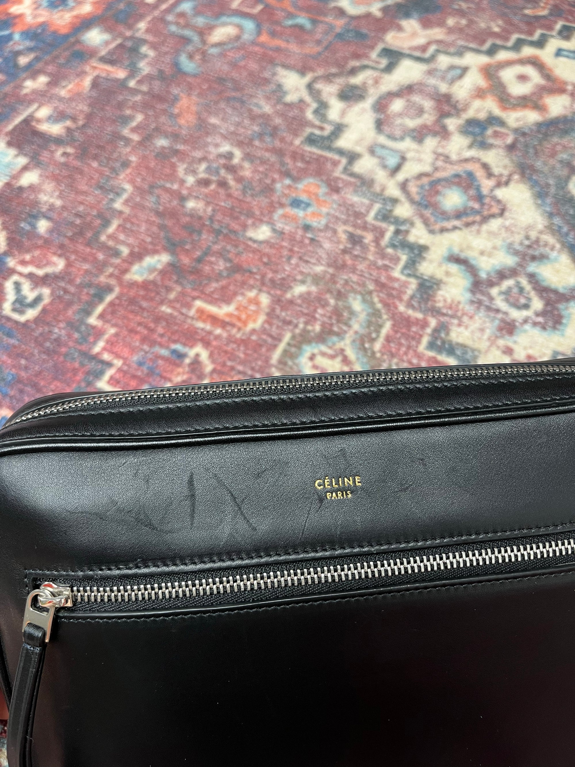 Celine by Phoebe Philo Leopard Print Calf hair Clutch