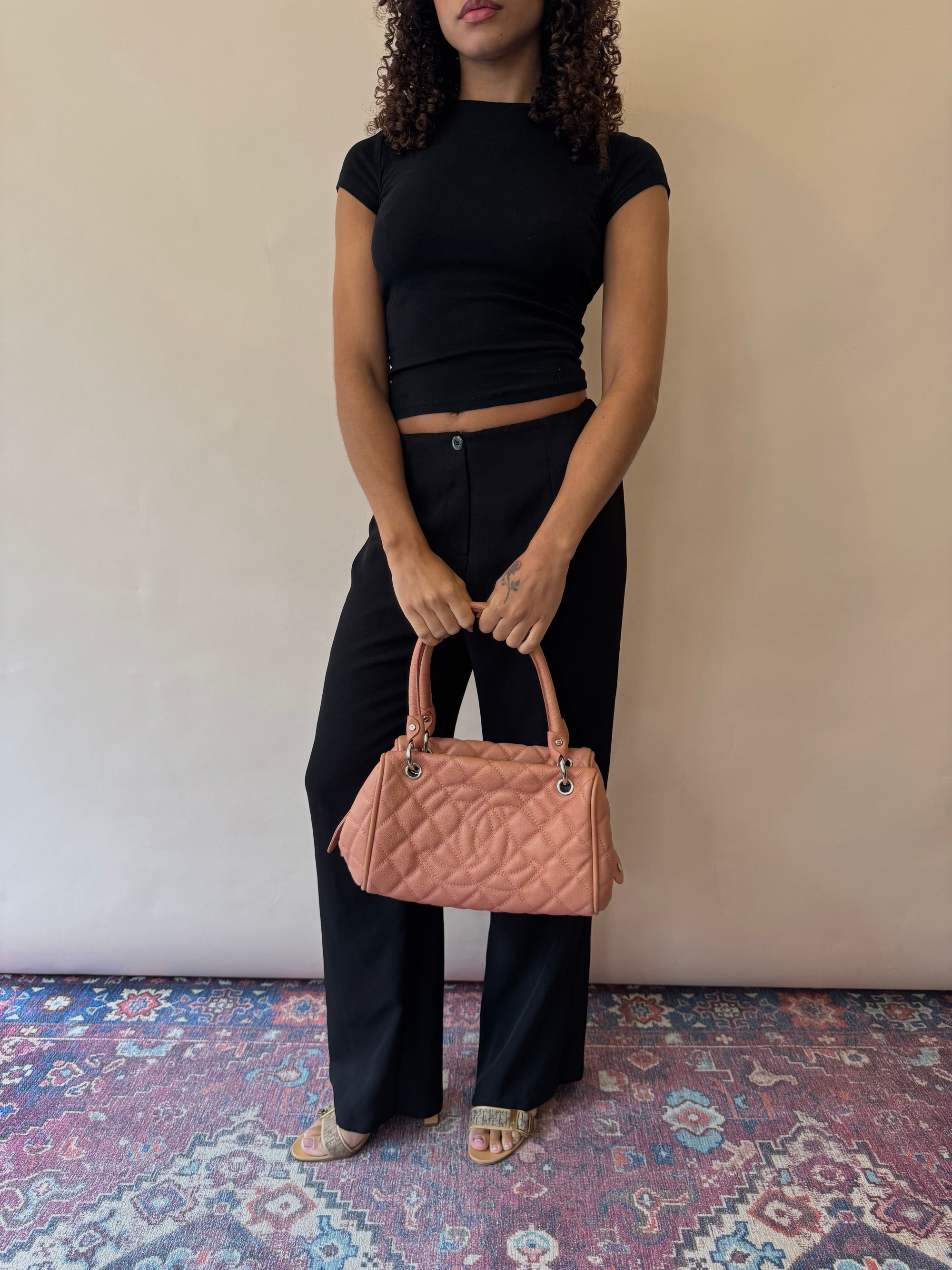 Chanel CC Quilted Caviar Bowler (2009)