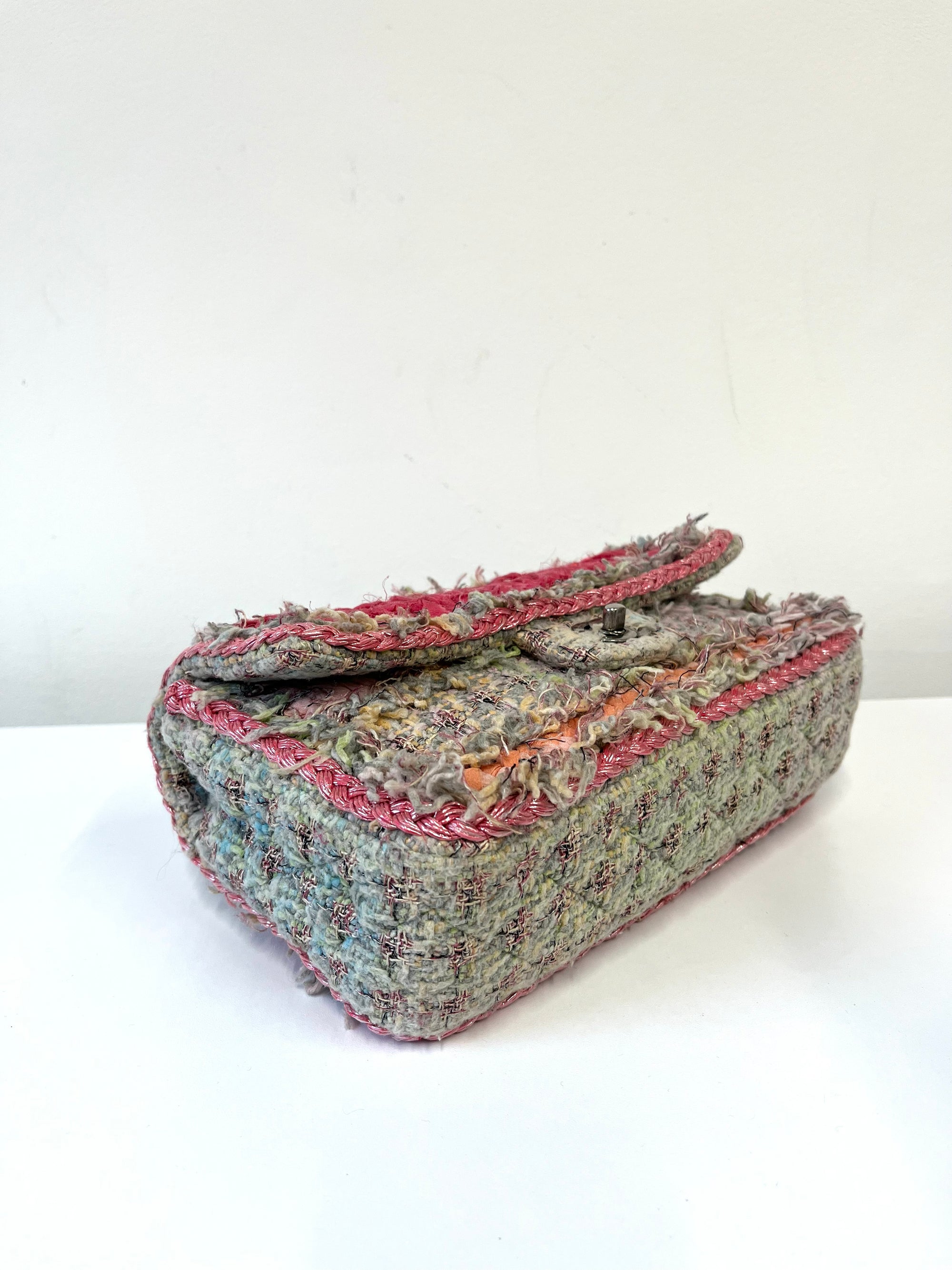 Chanel Multicolour Braided Tweed &amp; Ribbon Classic Flap (2014)