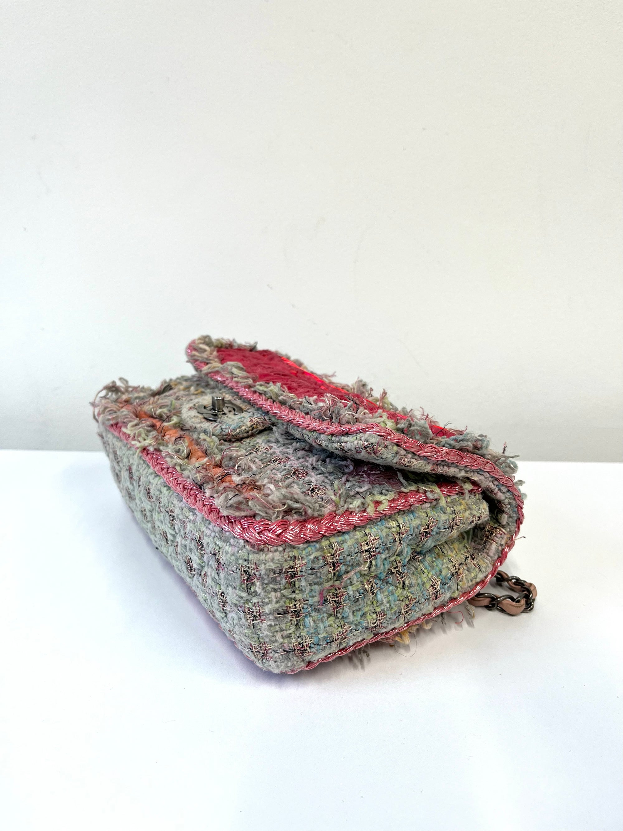 Chanel Multicolour Braided Tweed &amp; Ribbon Classic Flap (2014)