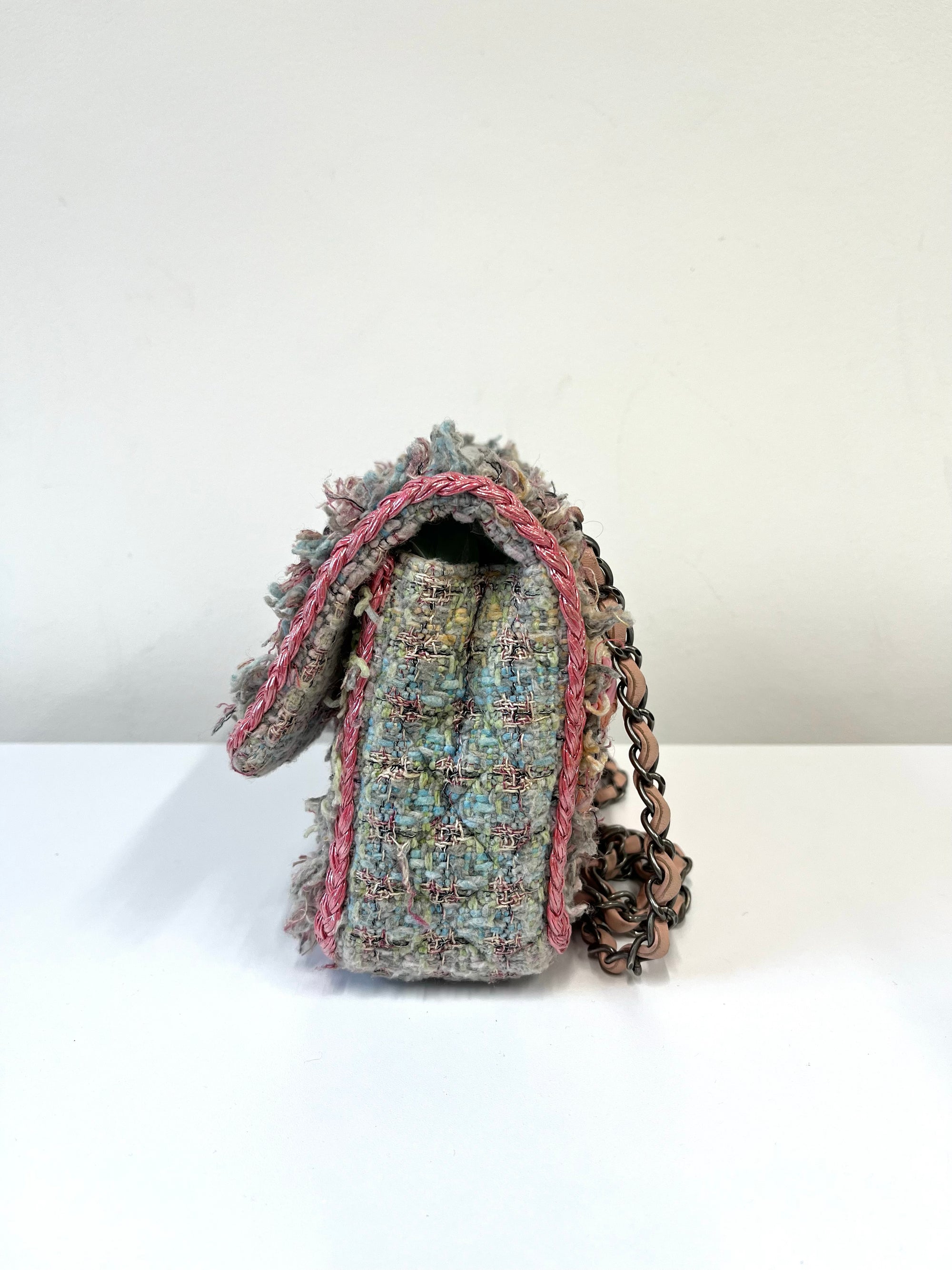 Chanel Multicolour Braided Tweed &amp; Ribbon Classic Flap (2014)