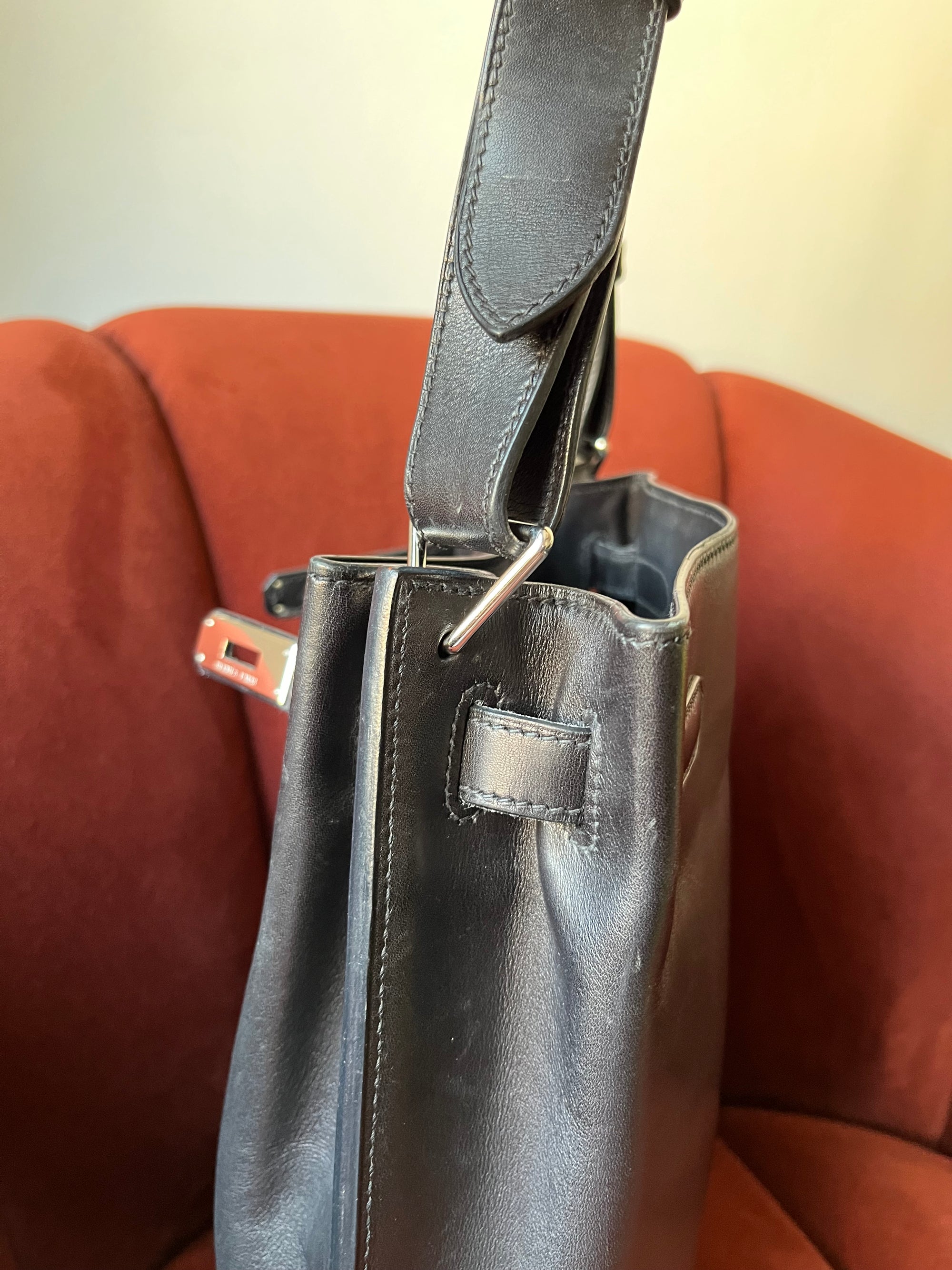 Hermès So Kelly 22 In Black Evercalf (2010)