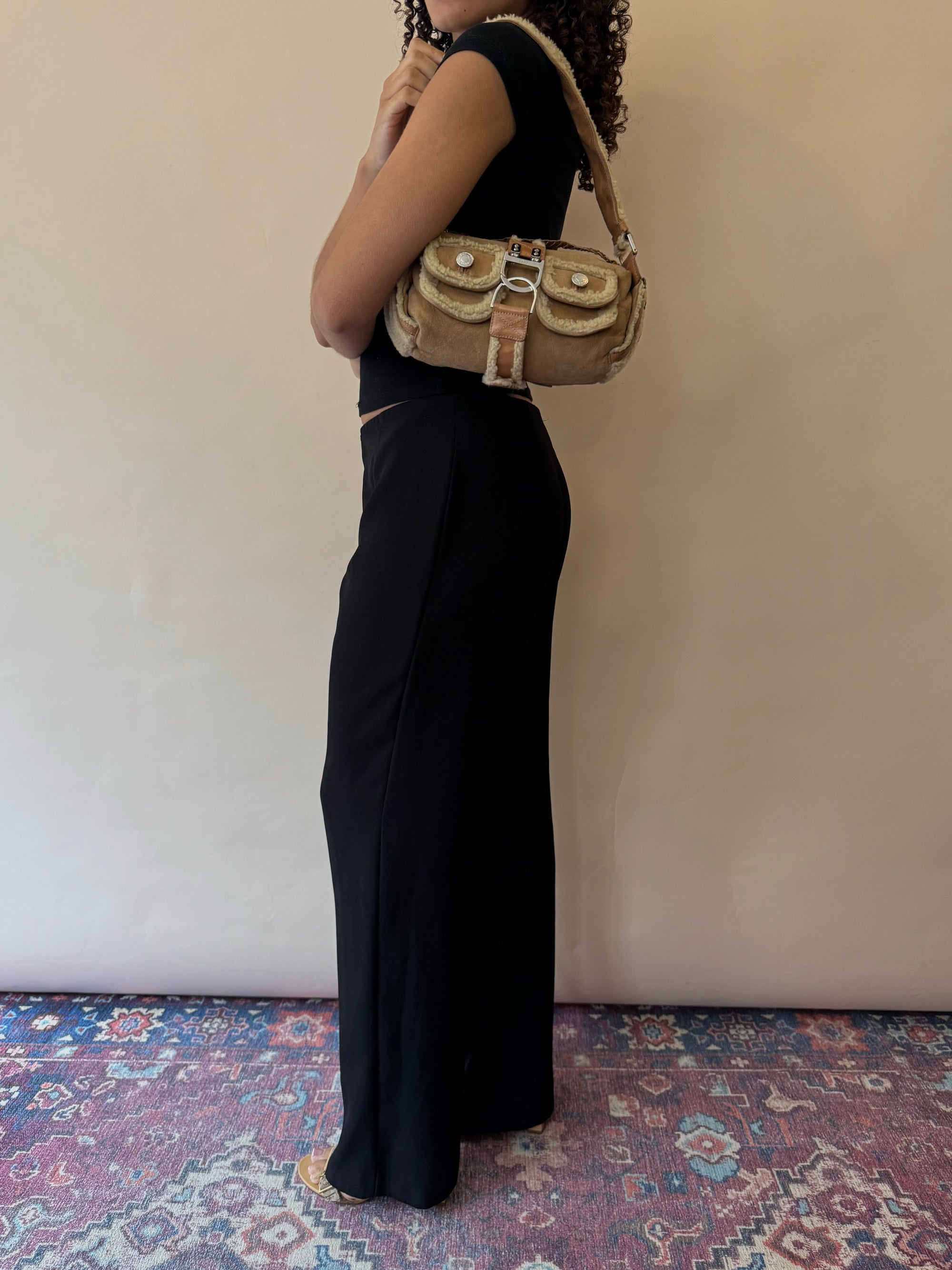 *ON HOLD* Dior Vintage Shearling Flight Shoulder Bag