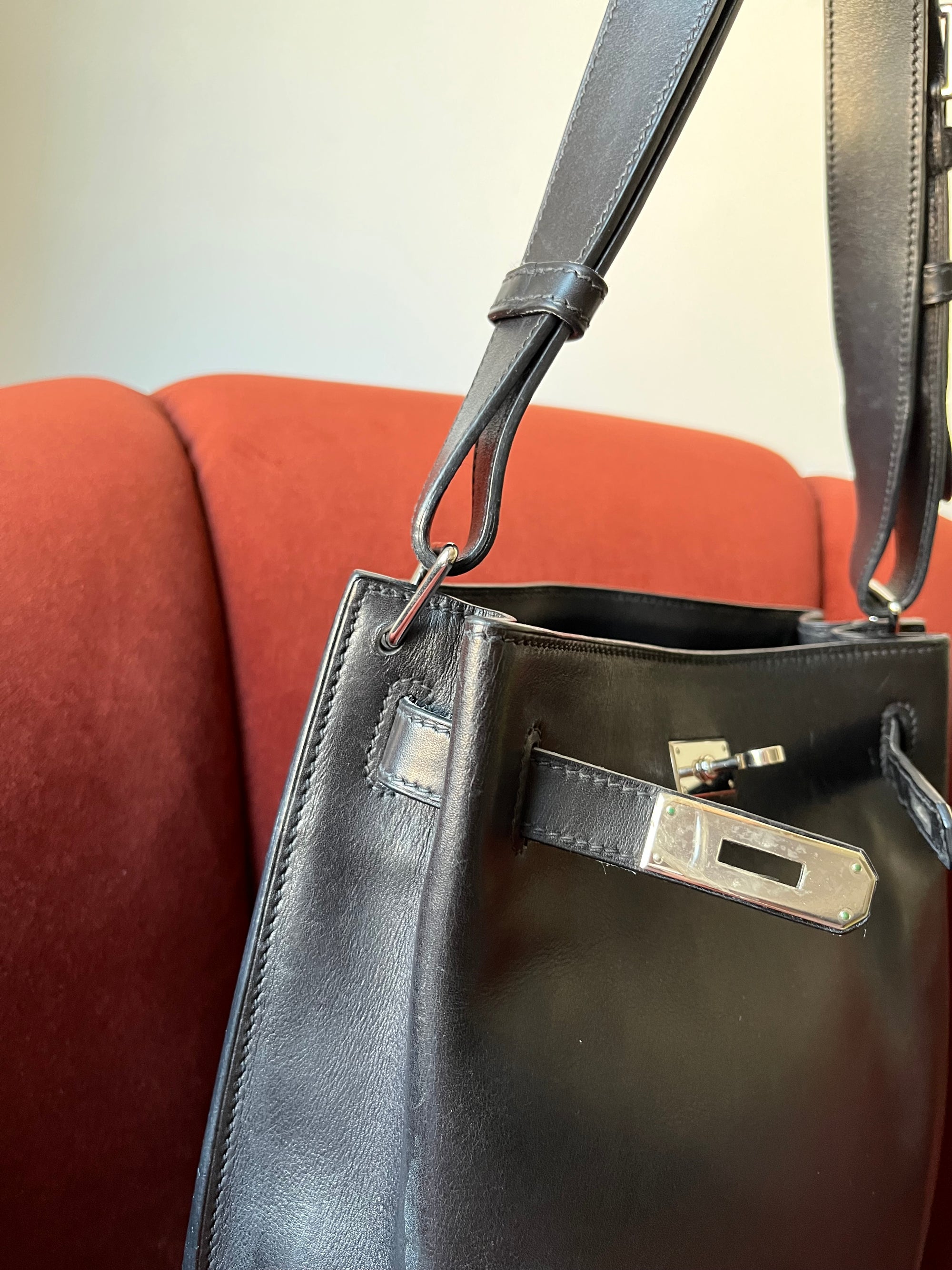 Hermès So Kelly 22 In Black Evercalf (2010)
