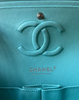 Chanel Medium Classic Double Flap In Tiffany Blue Lambskin (2019)