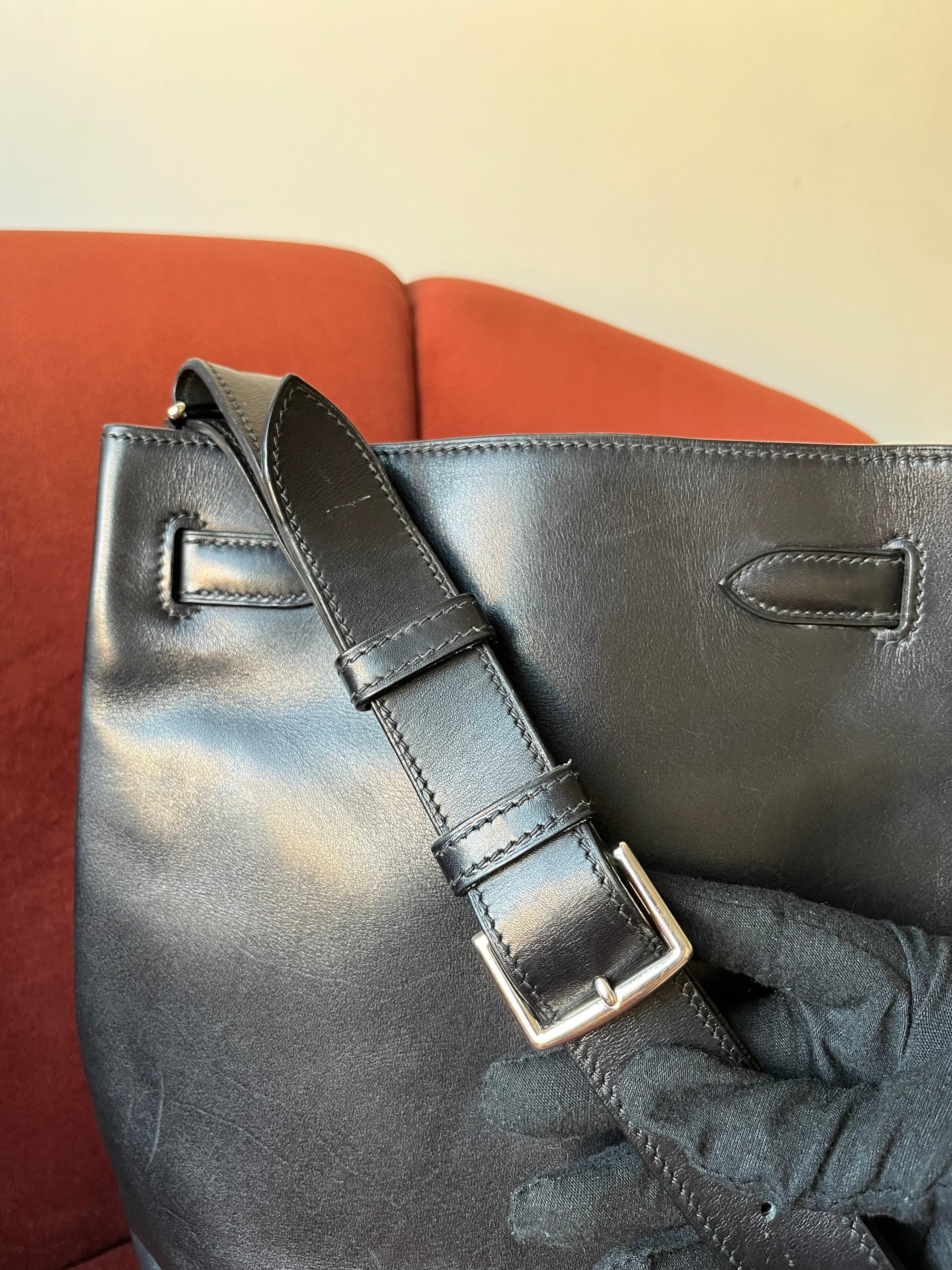 Hermès So Kelly 22 In Black Evercalf (2010)