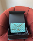 Chanel Medium Classic Double Flap In Tiffany Blue Lambskin (2019)