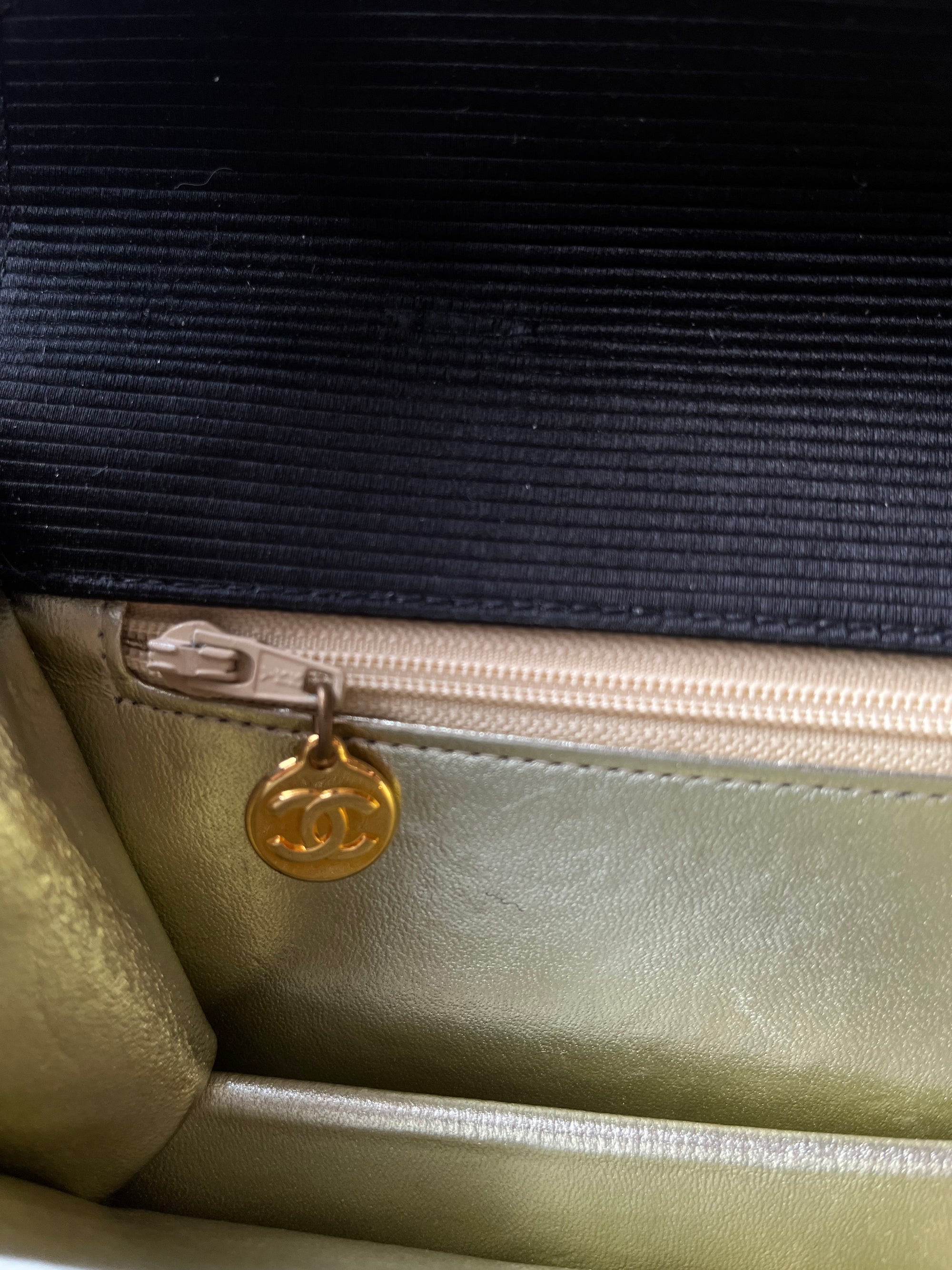 Chanel Vintage Satin Envelope Clutch (1991-1994)