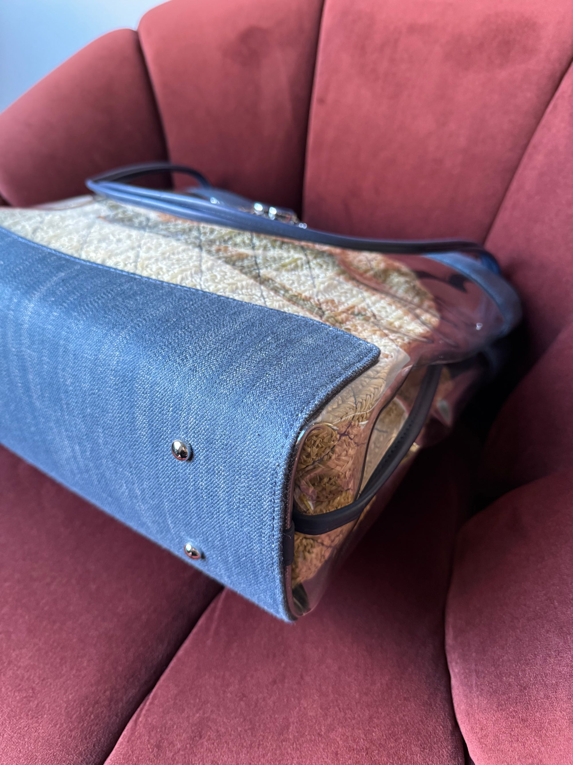 Chanel PVC Denim &amp; Raffia Tote (2019)