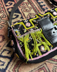 Fendi Vintage Beaded Fringe Baguette Shoulder Bag