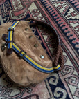 Fendi Vintage Brown Suede Rope Hobo