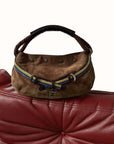 Fendi Vintage Brown Suede Rope Hobo