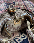 Gucci Vintage Monogram Metallic Indy Hobo