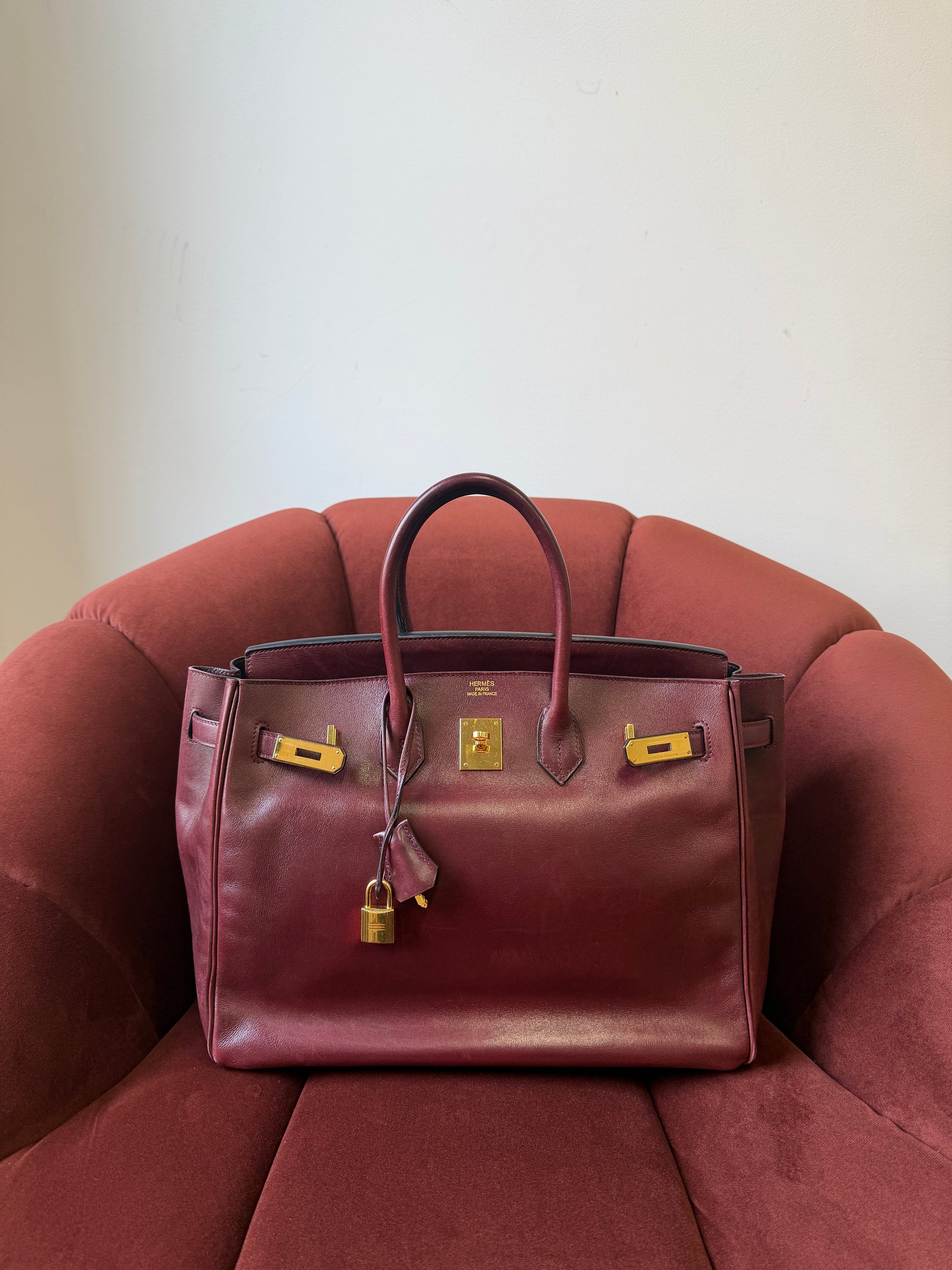 Hermès Birkin 35 In Rouge H Box Calf (2009)
