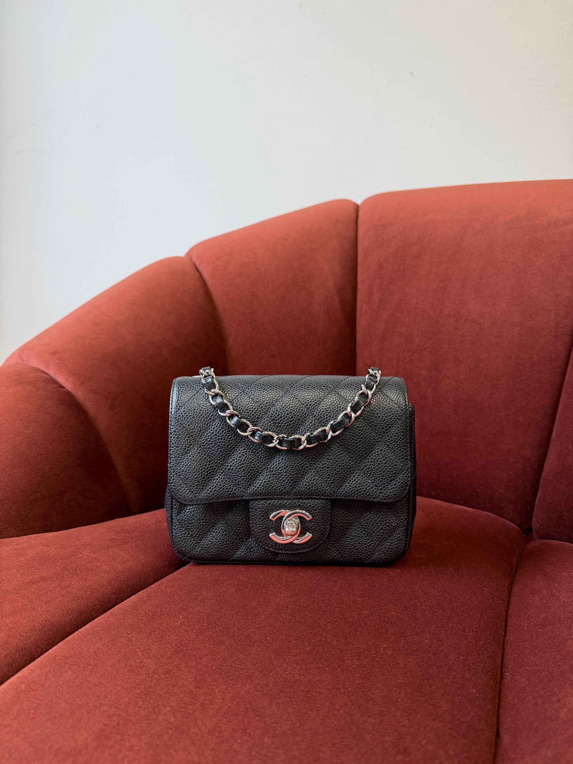 Chanel Mini Square Caviar Flap (2009-10)