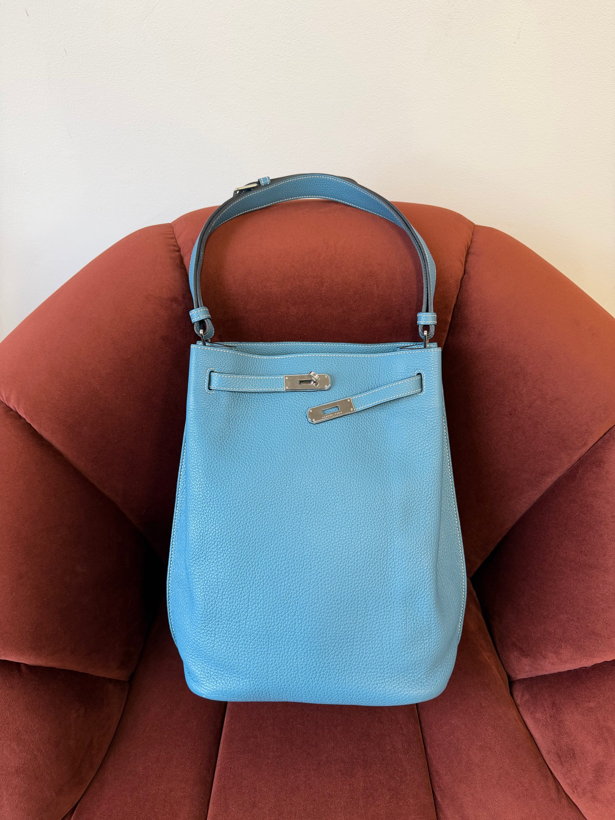 Hermès So Kelly 26 In Bleu Jean Togo (2011)
