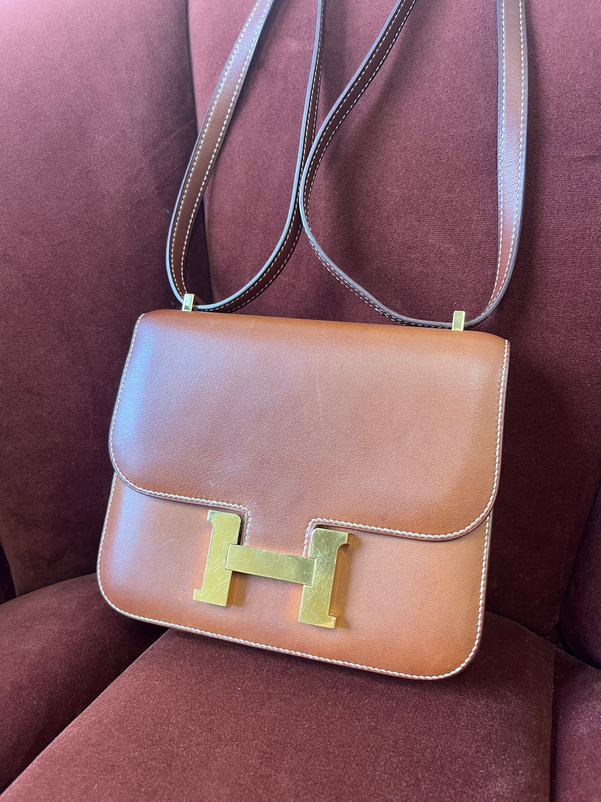 Hermès Constance 18 In Fauve Barenia (2019)