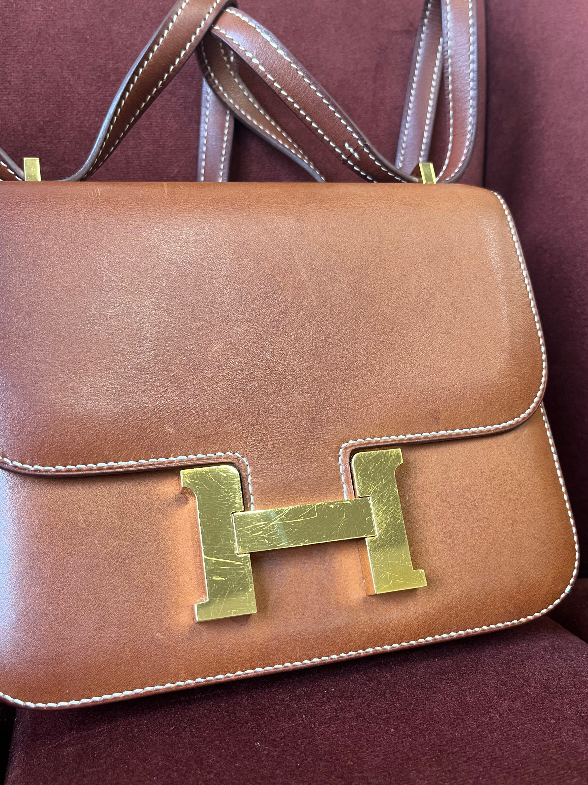 Hermès Constance 18 In Fauve Barenia (2019)