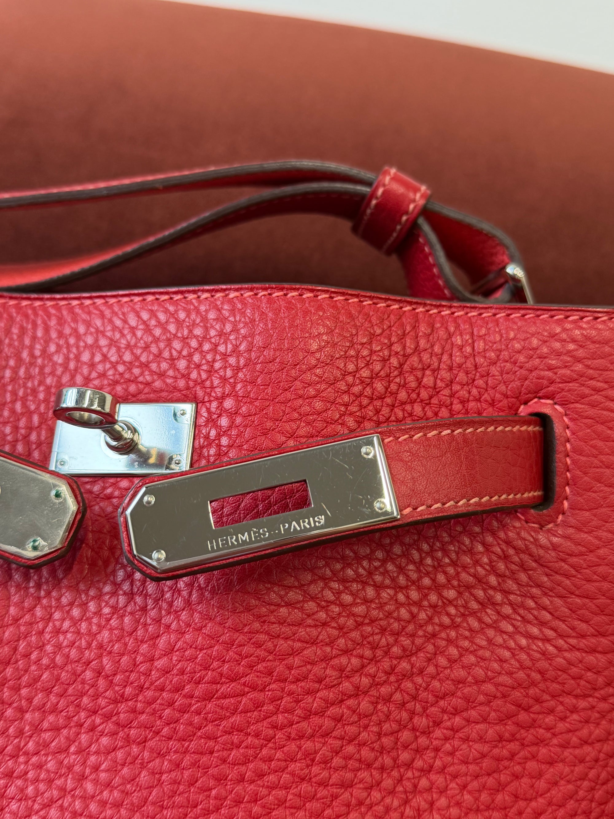 Hermès So Kelly 22 Verso Rouge Casaque / Rose Jaipur Togo (2012)