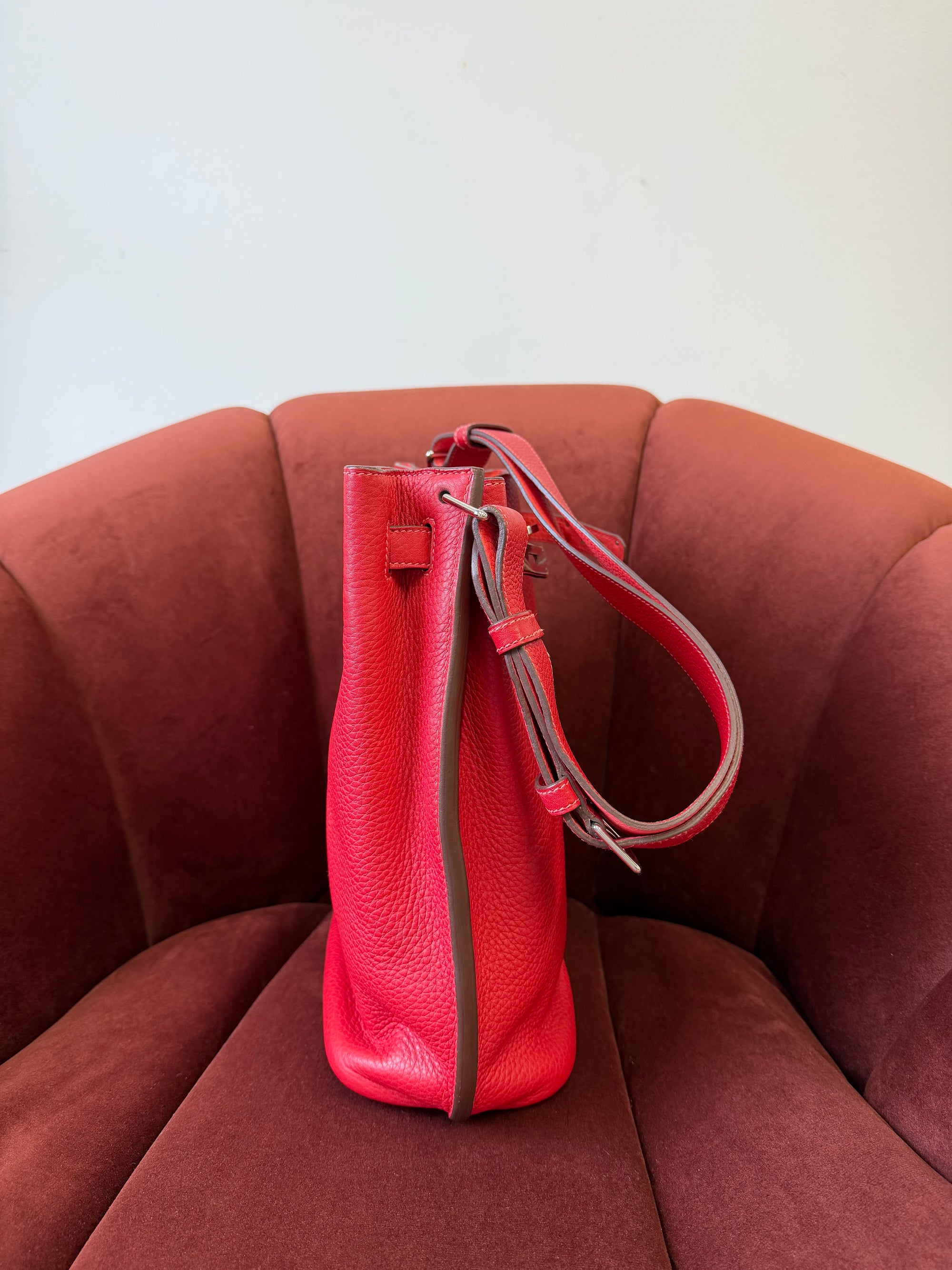 Hermès So Kelly 22 Verso Rouge Casaque / Rose Jaipur Togo (2012)