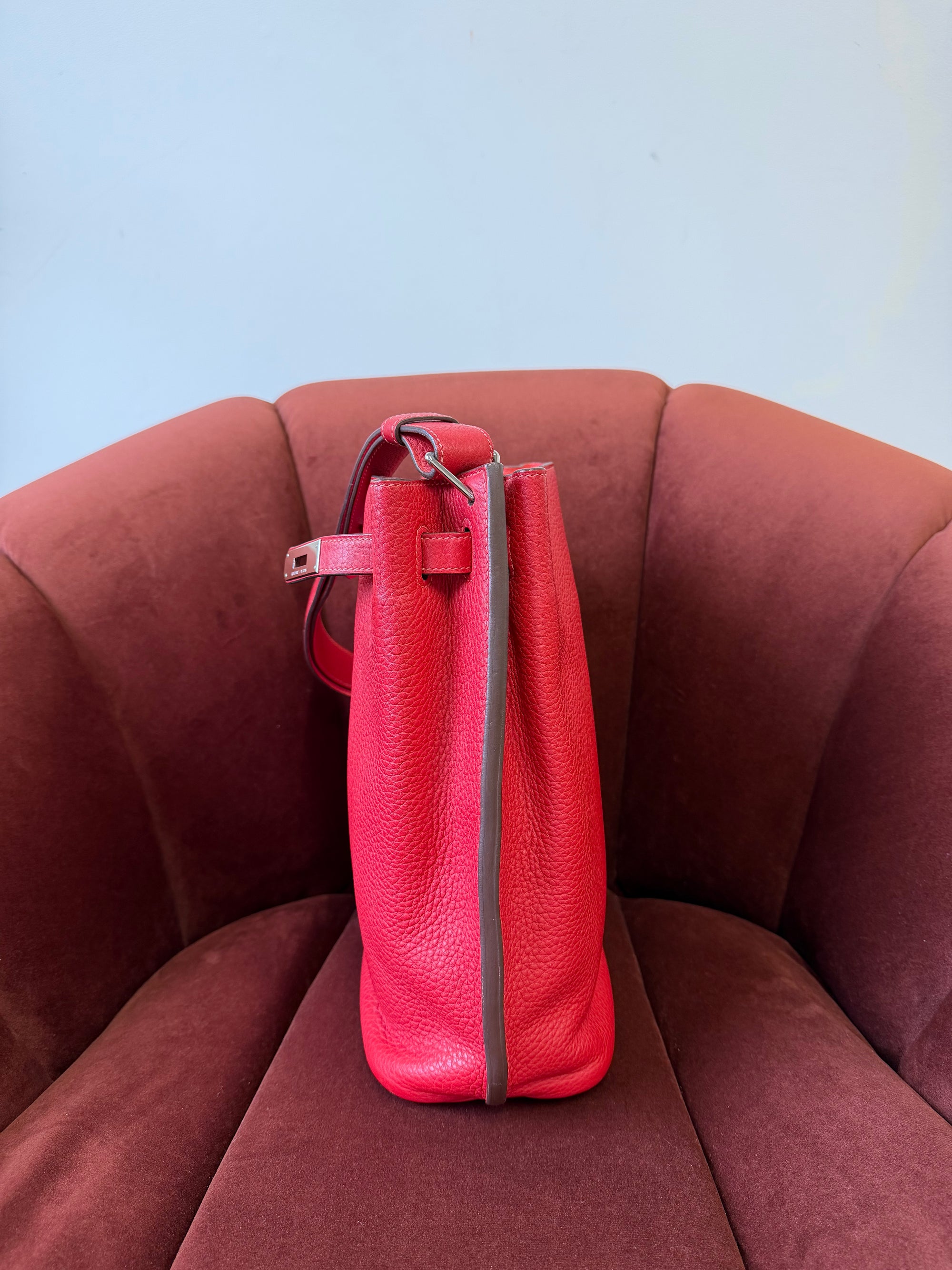Hermès So Kelly 22 Verso Rouge Casaque / Rose Jaipur Togo (2012)