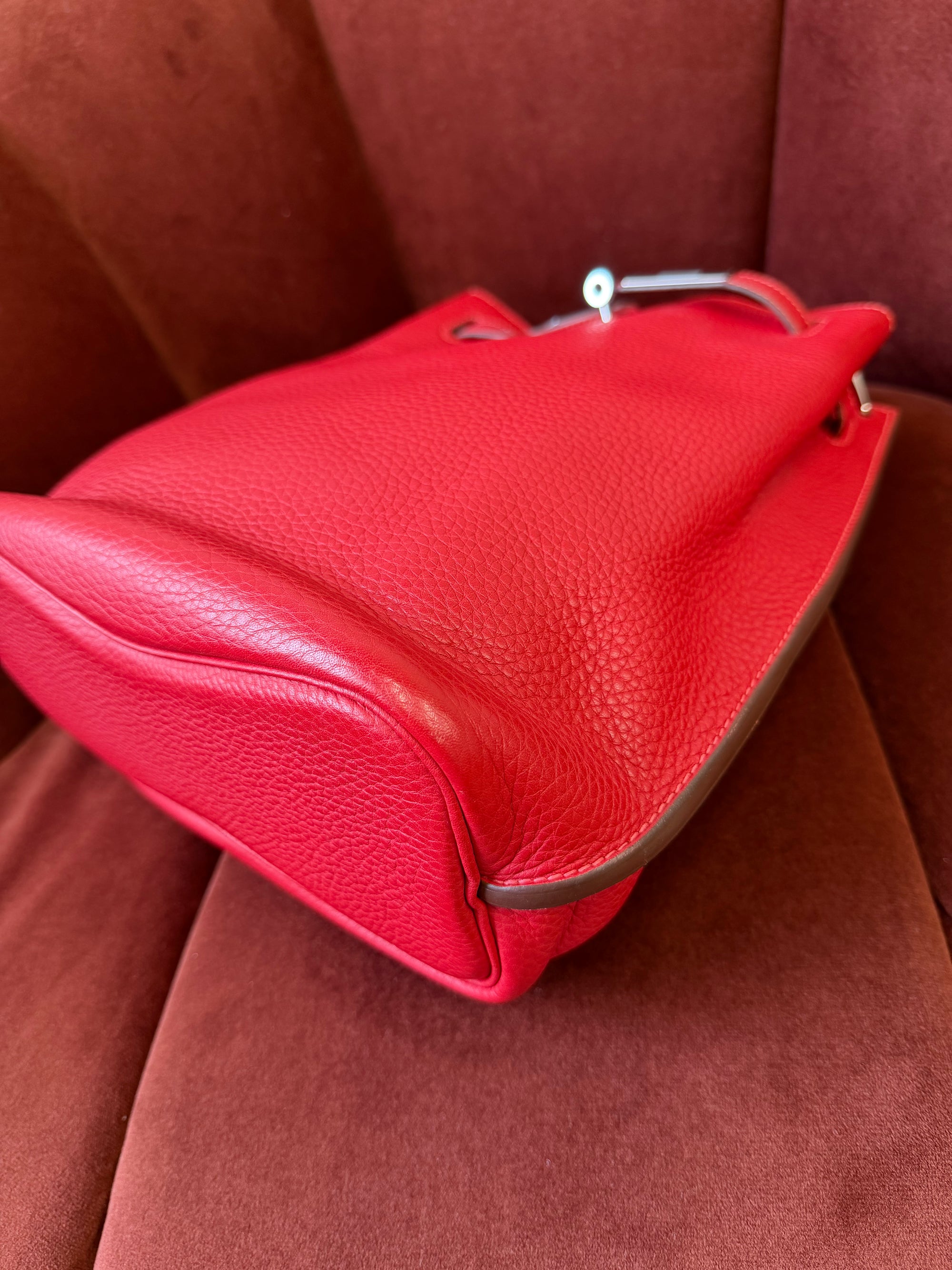 Hermès So Kelly 22 Verso Rouge Casaque / Rose Jaipur Togo (2012)