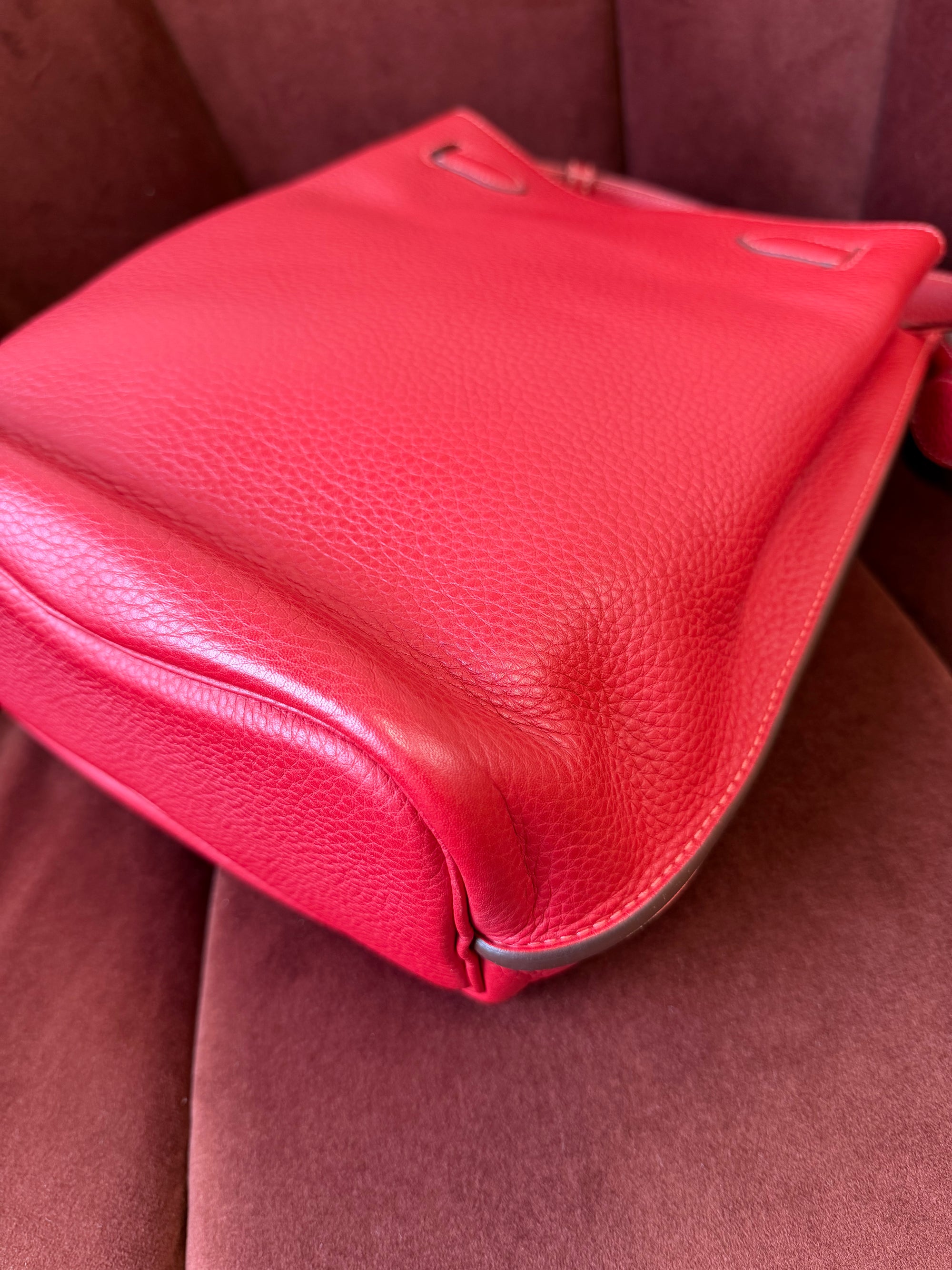 Hermès So Kelly 22 Verso Rouge Casaque / Rose Jaipur Togo (2012)